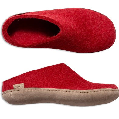 Glerups Slip-On Leather Sole / Red