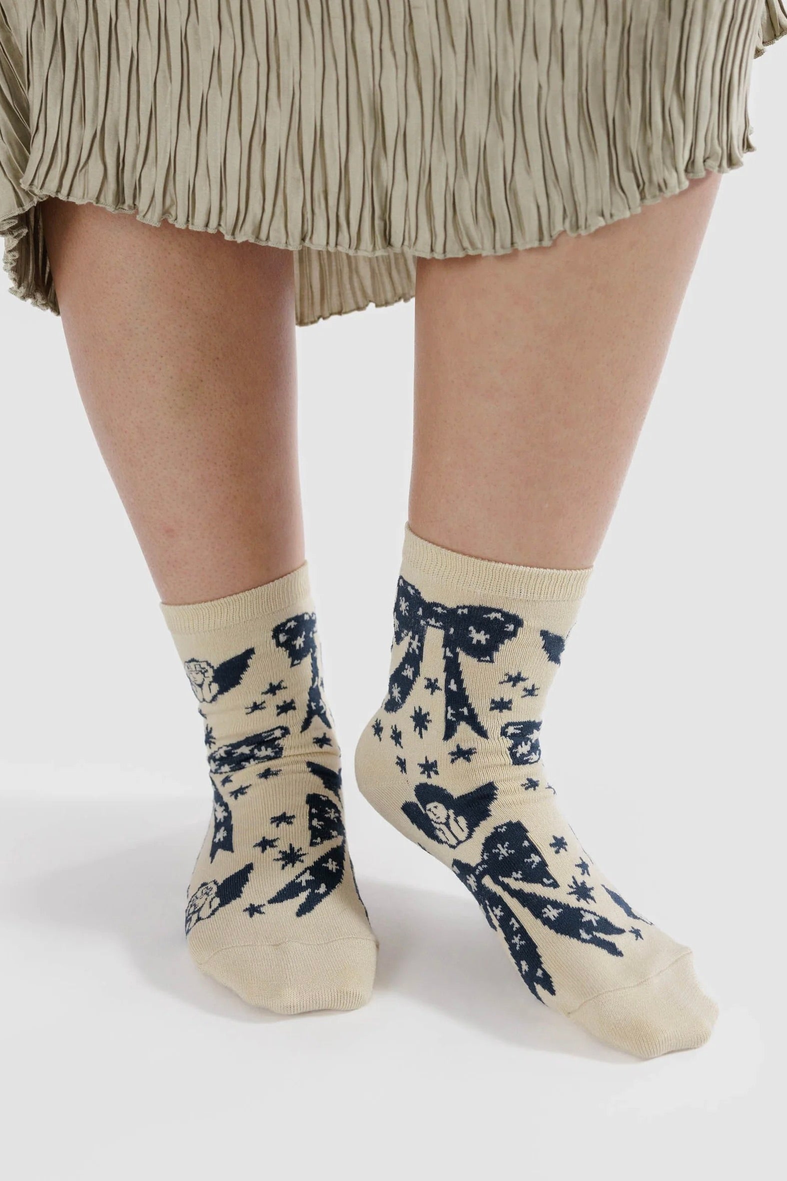 Baggu Crew Sock / Cherub Bows