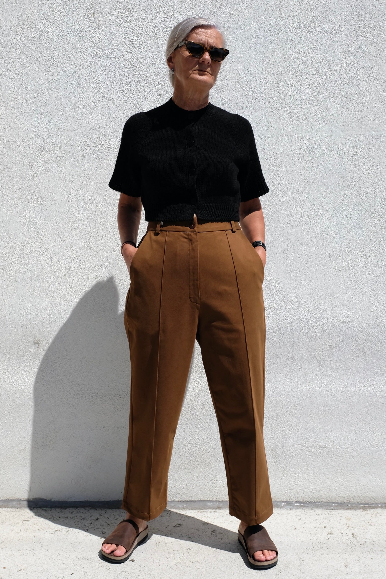 CORDERA Cotton Buttoned Top / Black