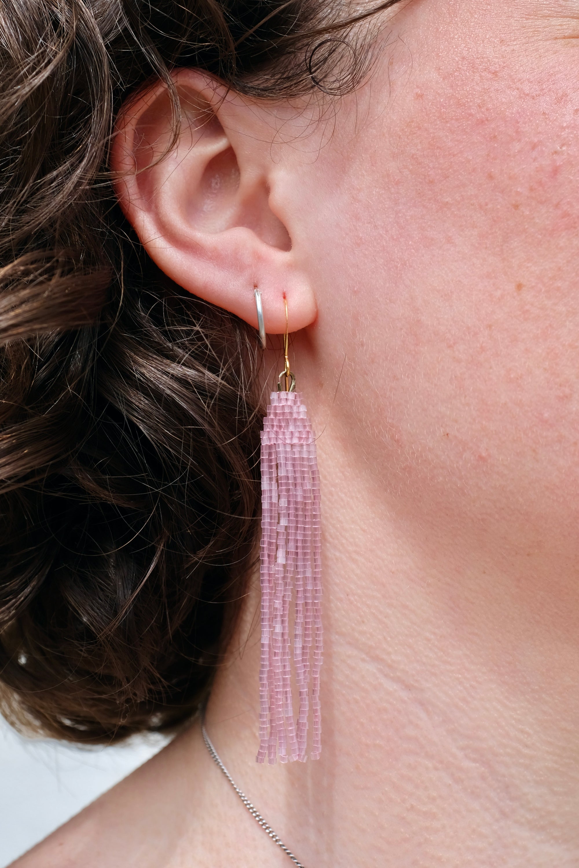 Ray Earrings / Shiny Pink