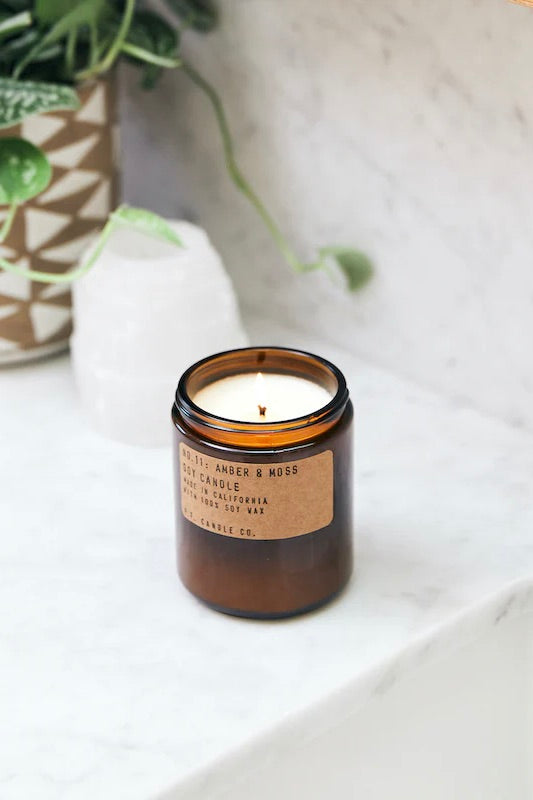 Amber & Moss Soy Candle / 7.2 oz