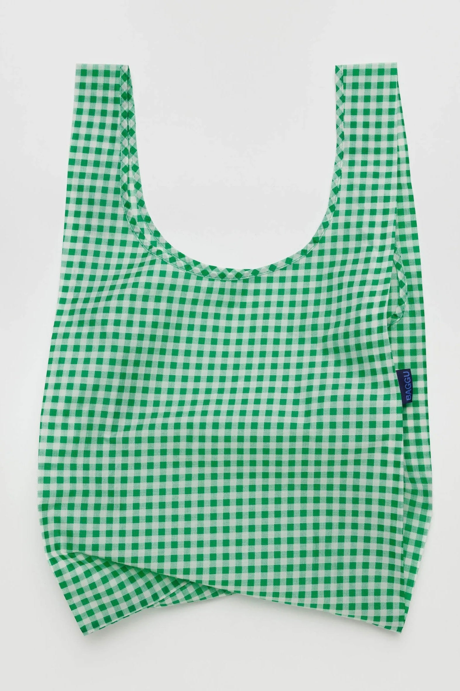 BAGGU Standard Shopper / Green Gingham