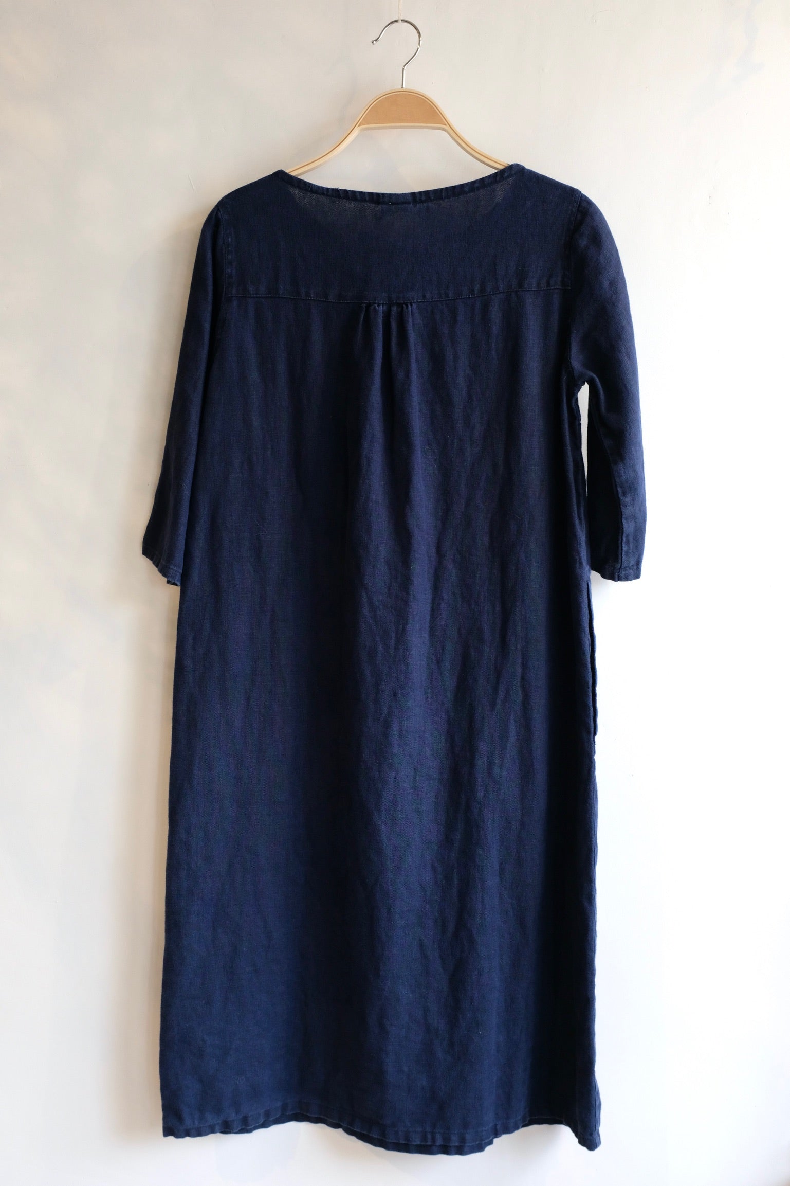 Pre-loved / Moss Grey Navy Dress / size Medium