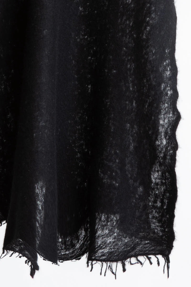 Cashmere Felted Scarf / Black