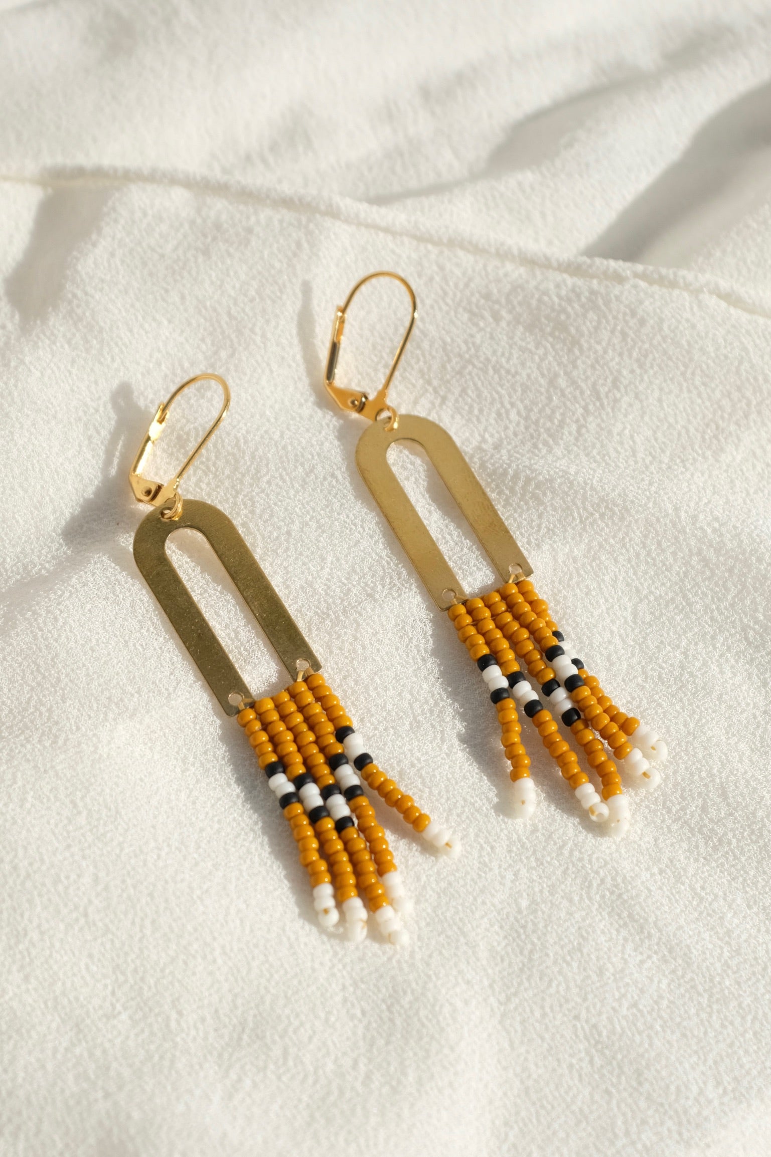 Three Sisters by Emma Ellipse Earring, Honeybee