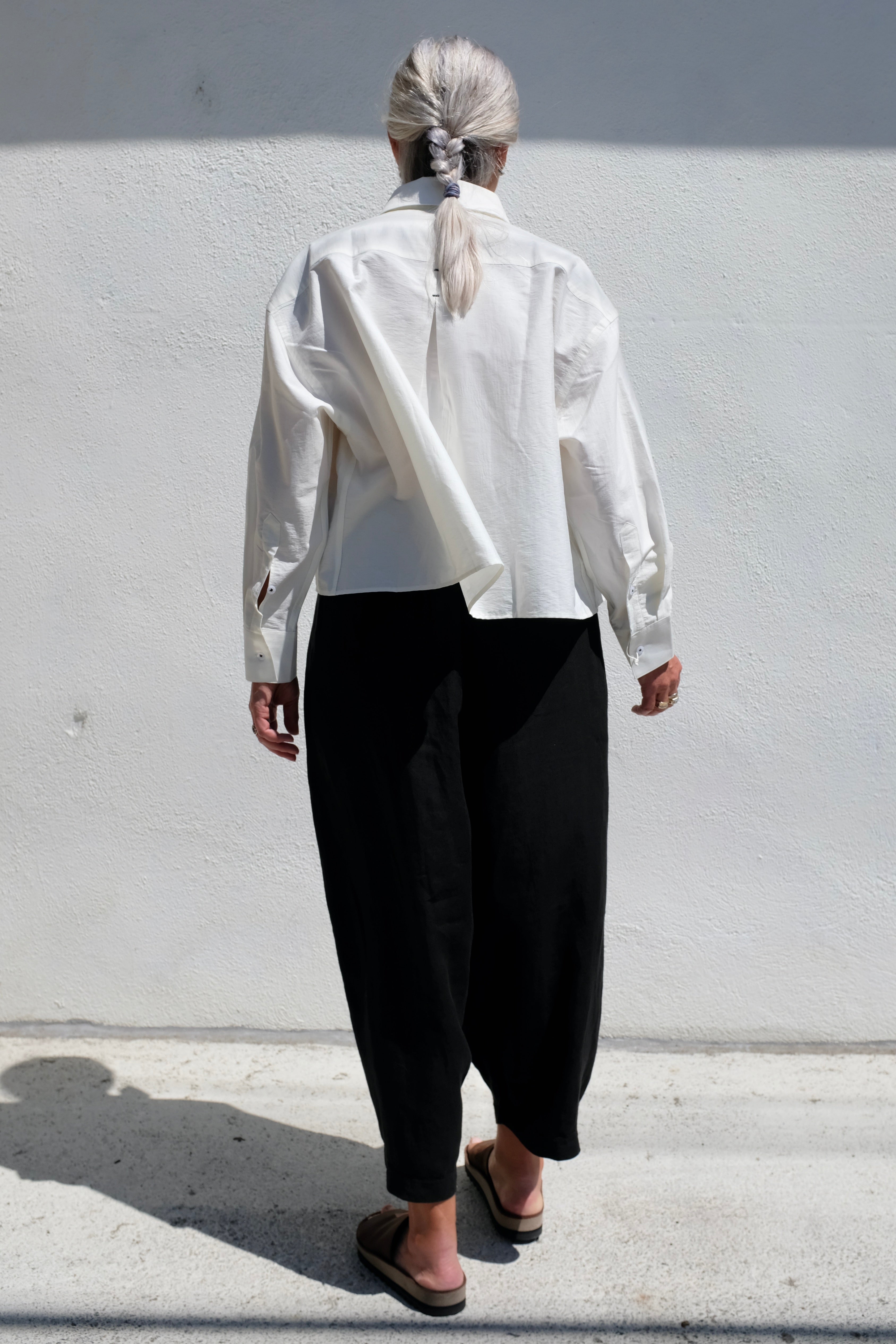CORDERA Front Pleats Shirt / White
