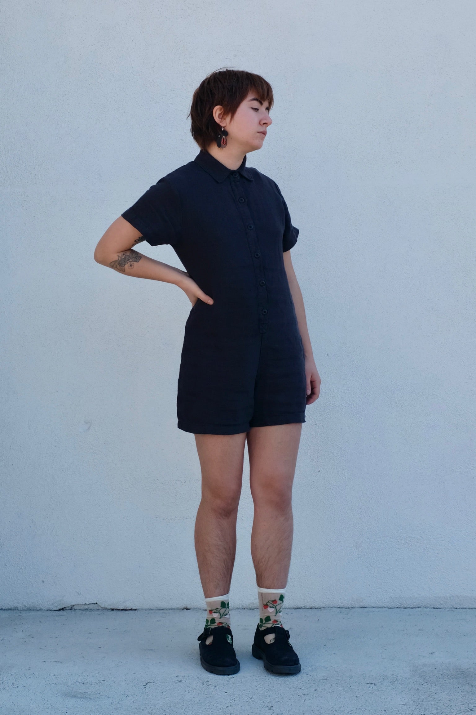 Jungmaven Stillwater Polo Romper / Black