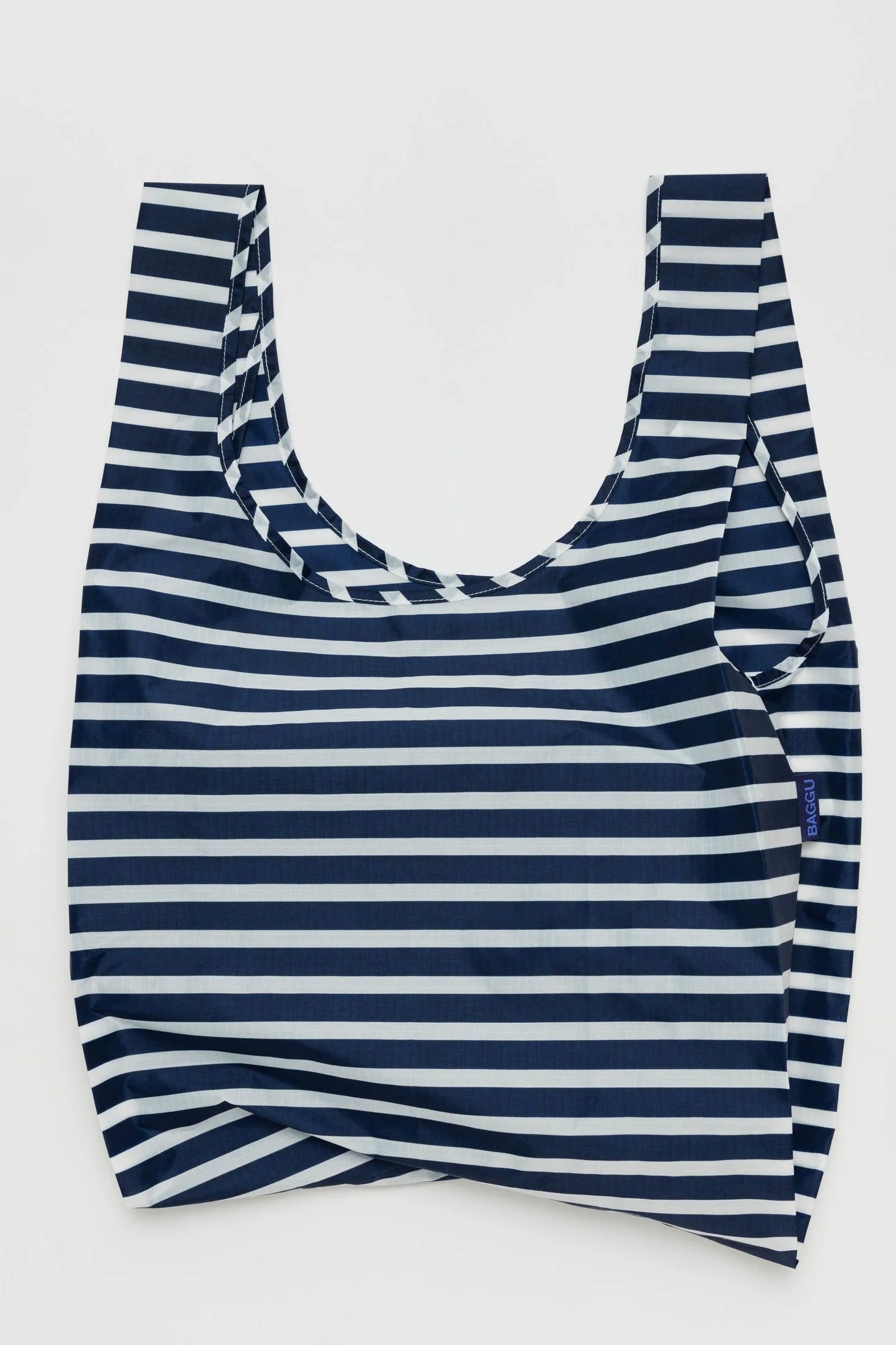 baggu Standard Shopper / Navy Stripe