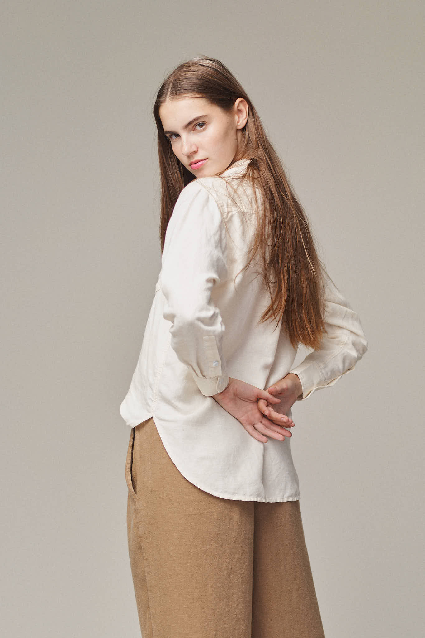 Jungmaven Santa Fe Long Sleeve Shirt / Washed White