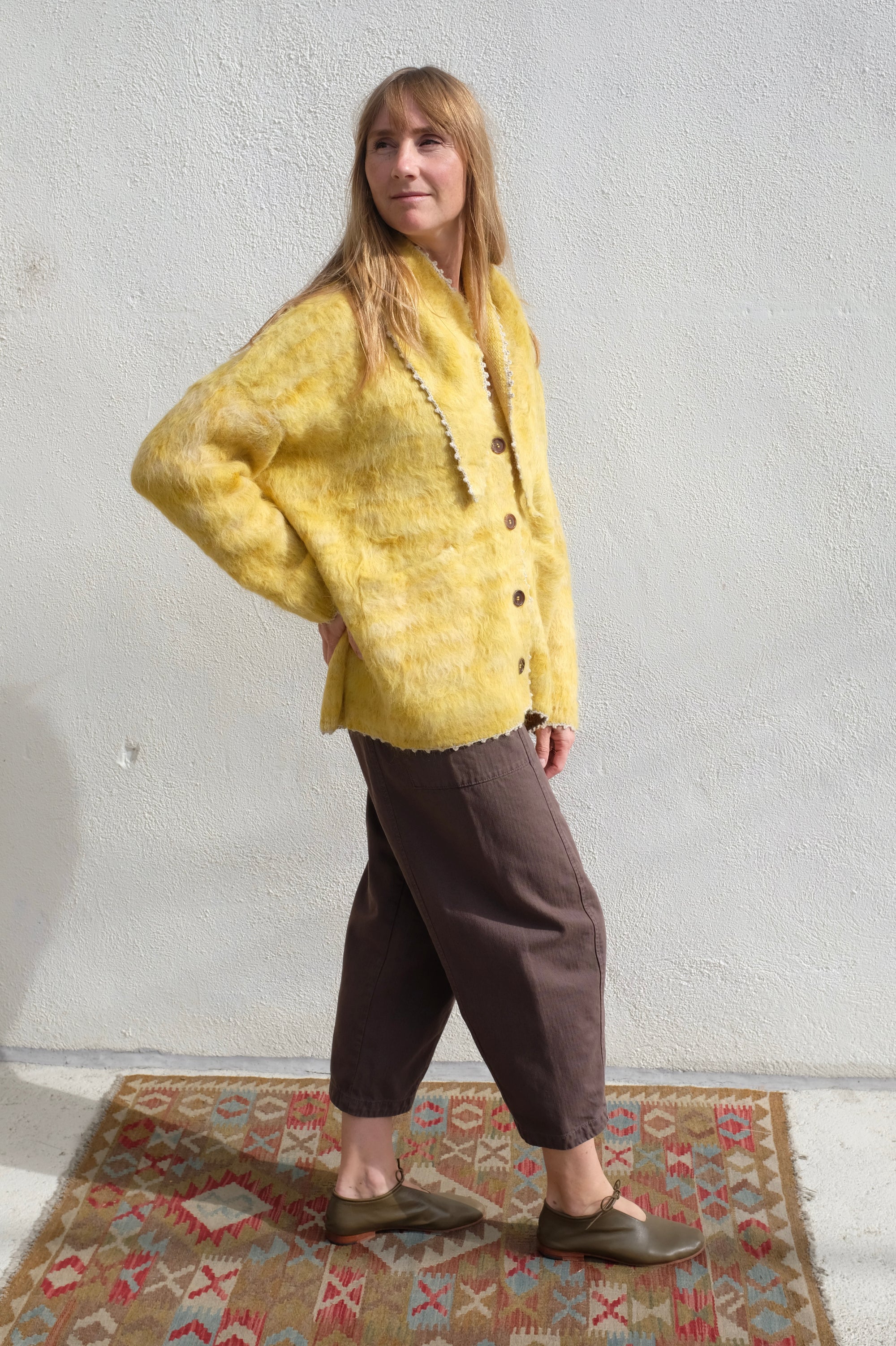 Rachel Comey Fuchs Cardigan / Chartreuse Space Dye