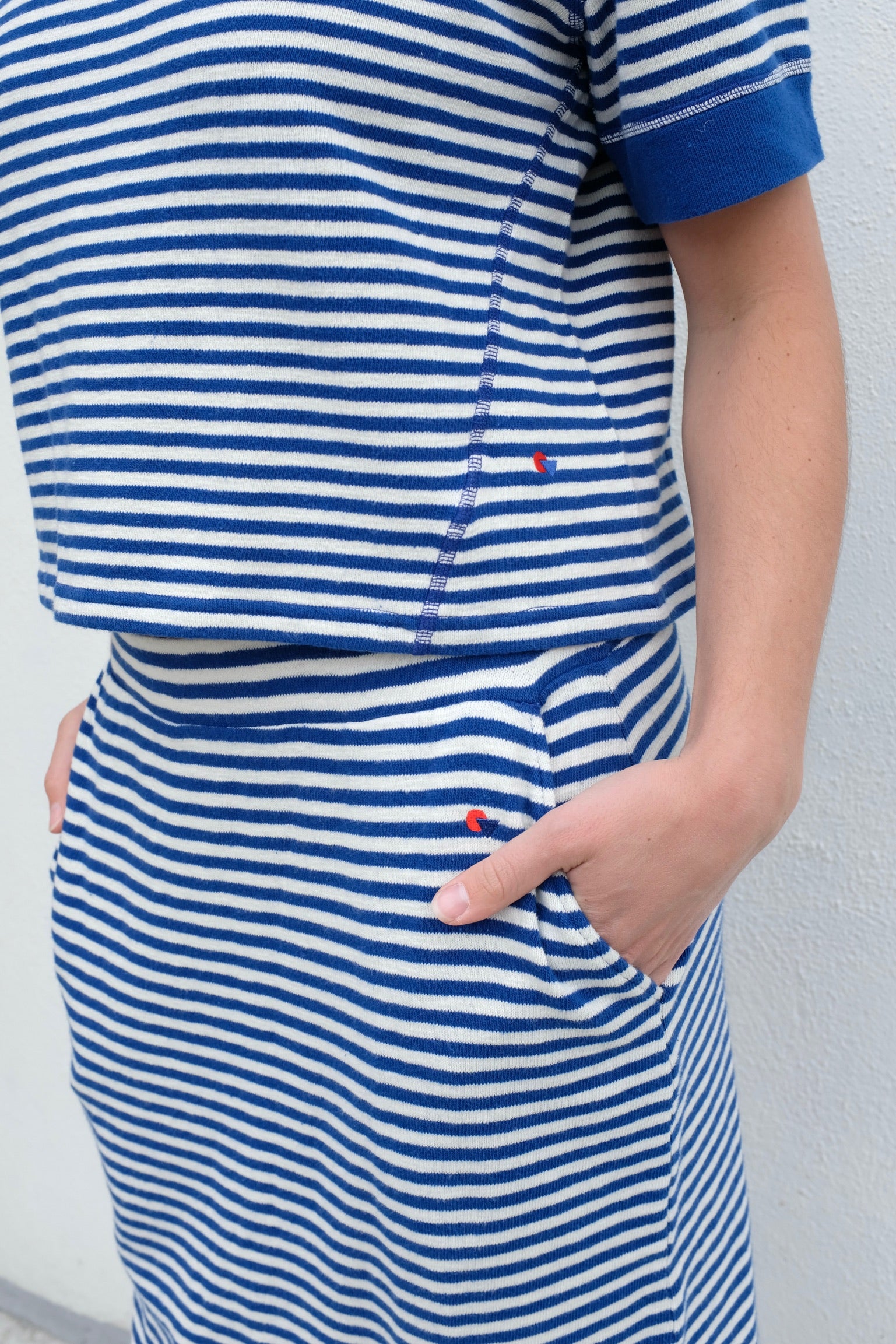 Le Bateau Tee / Cobalt+Cream Stripe