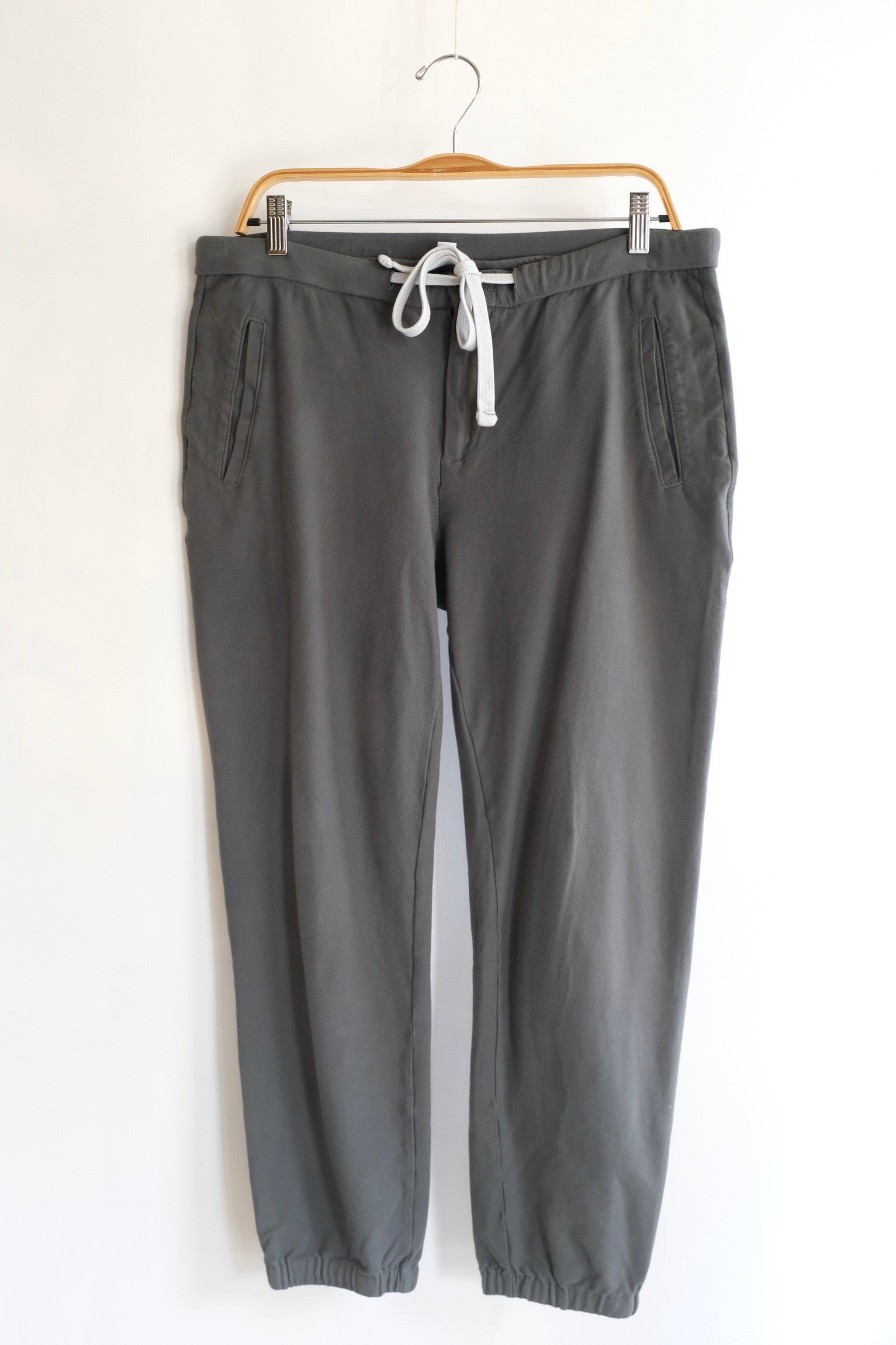 Pre-Loved / James Perse Cotton Jersey Twill Ease Pant / Olive