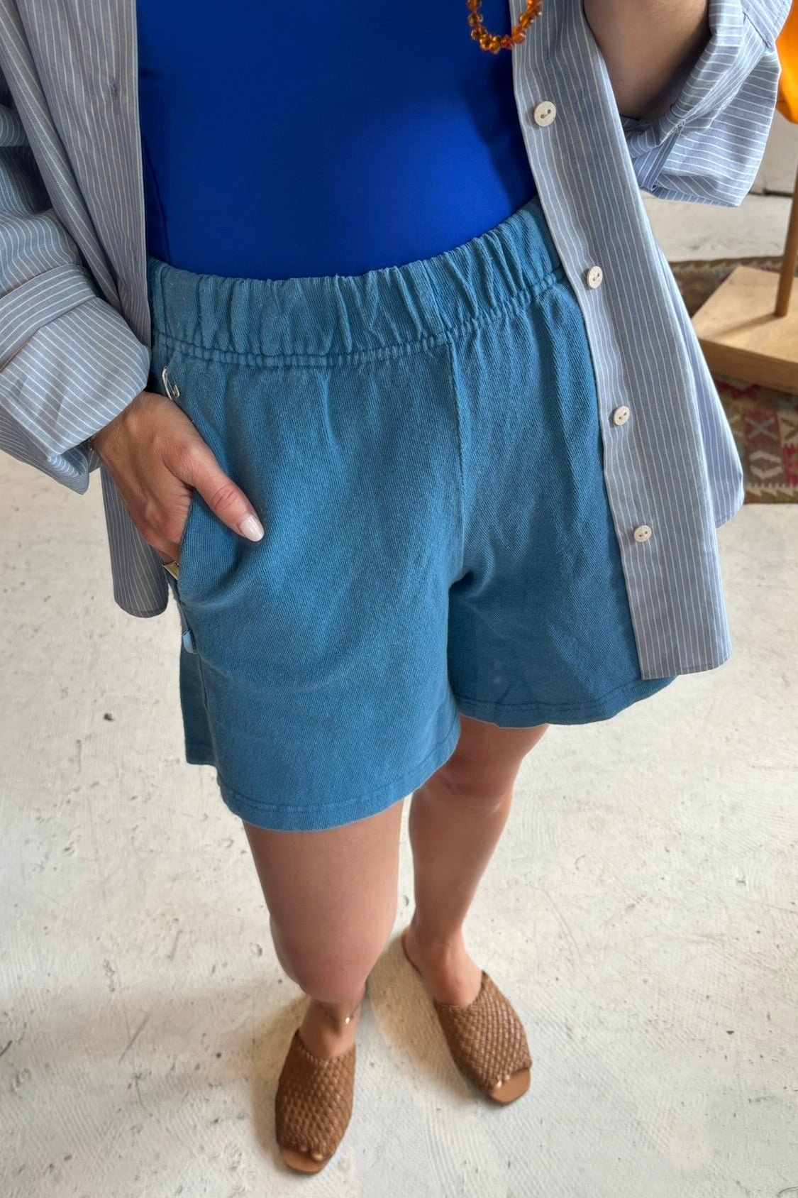 Flared Basketball Shorts / Ocean