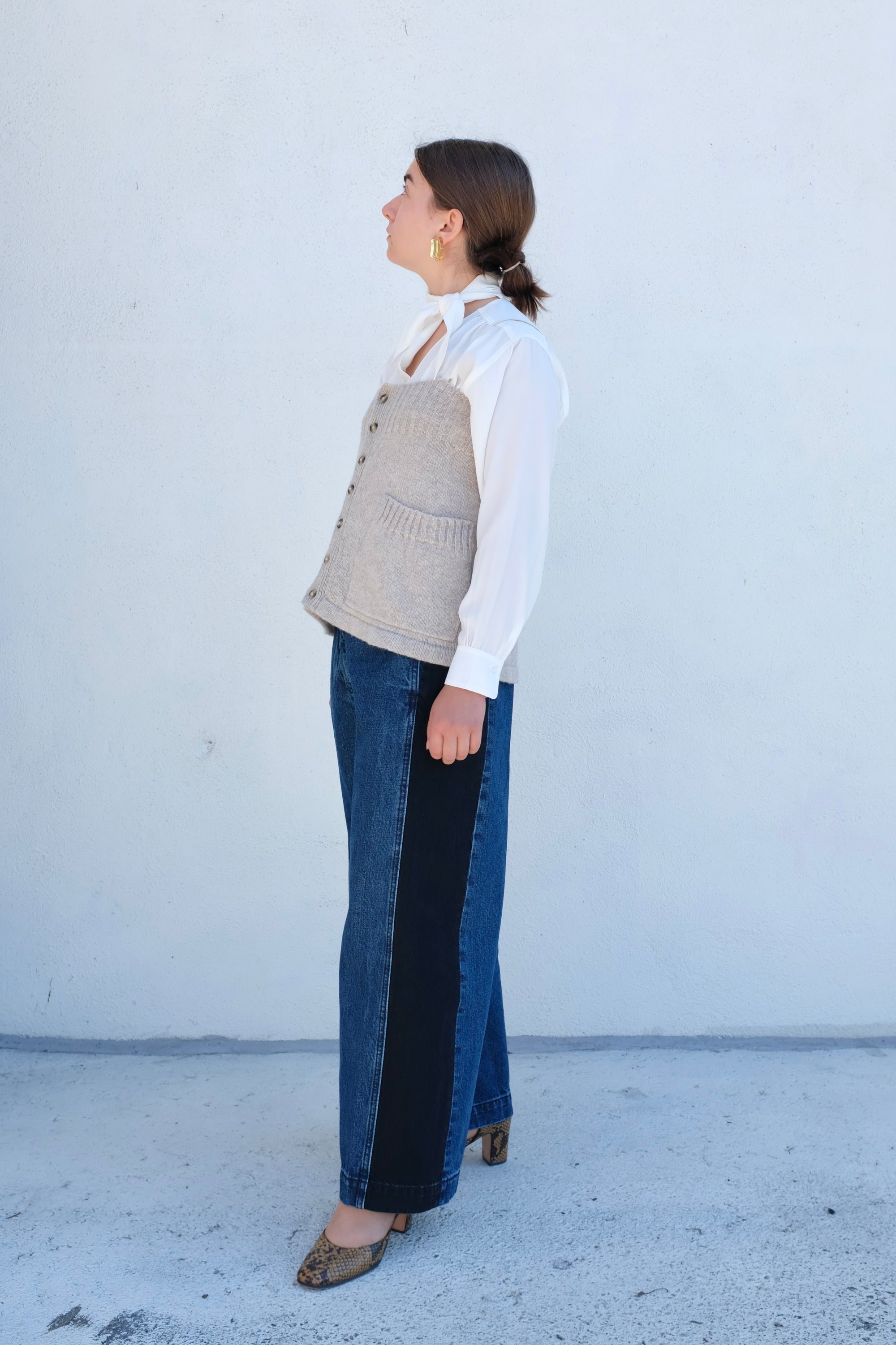 La Fetiche Nusch Tie Neck Blouse / Ecru