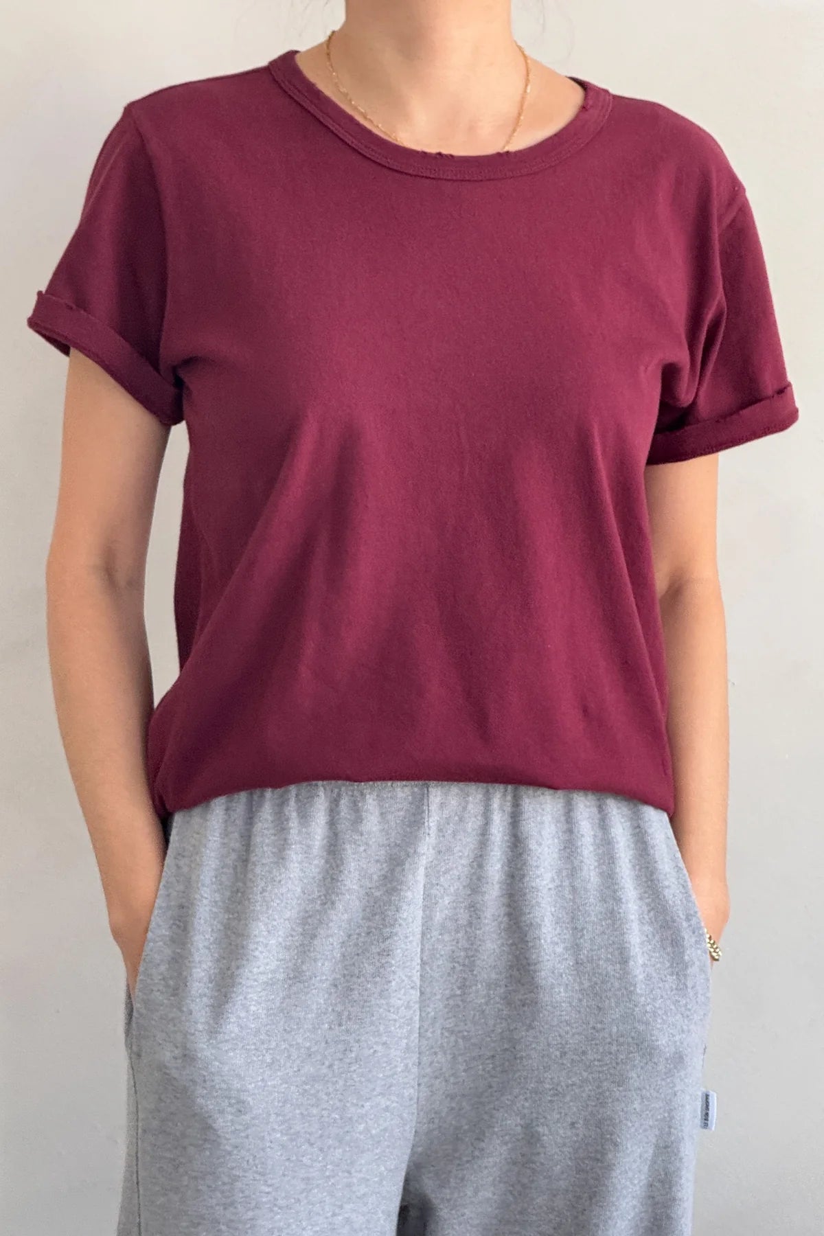 Le Bon Shoppe Vintage Boy Tee (Organic Cotton) / Burgundy
