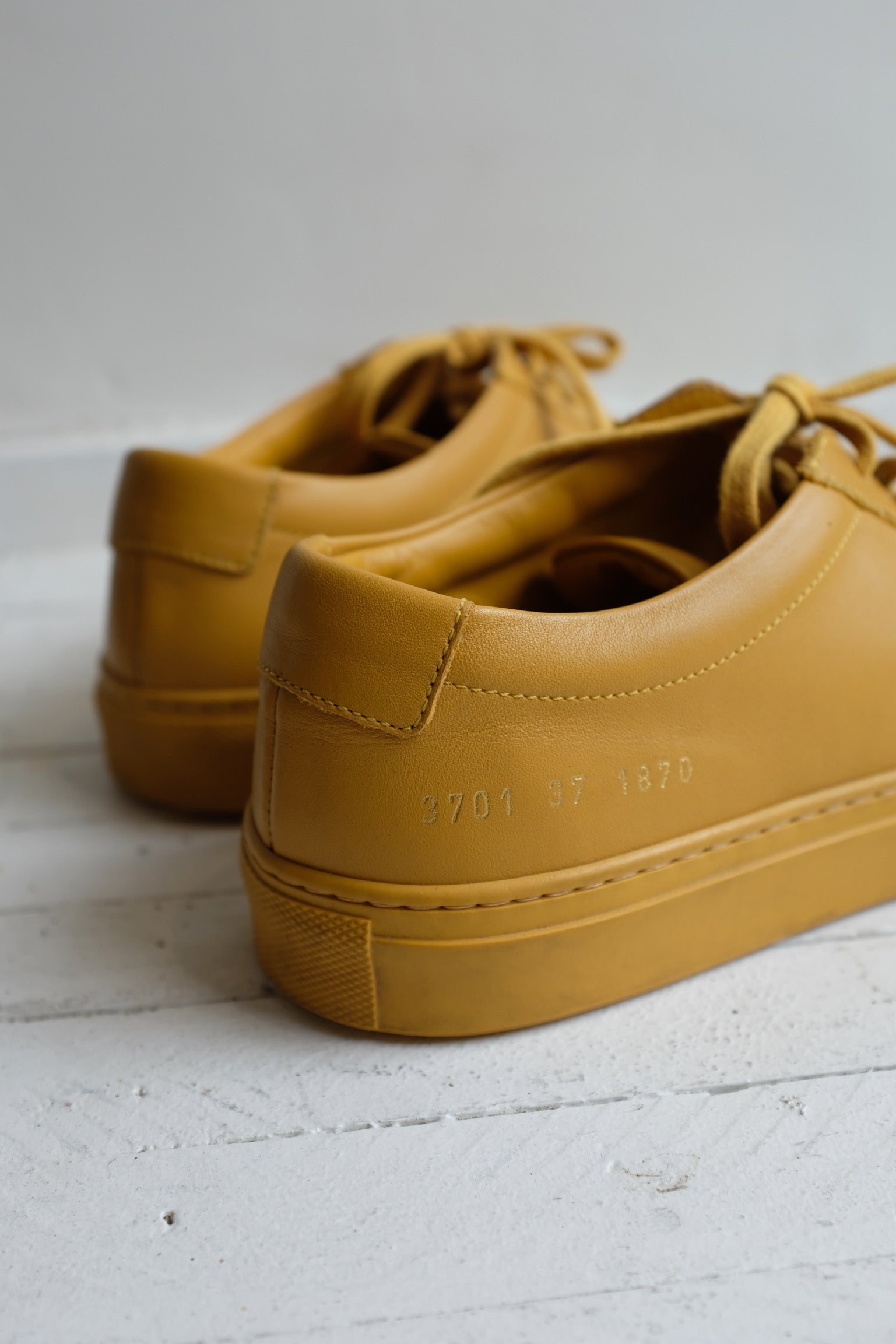 Pre-Loved / Woman by Common Projects Yellow Sneakers / Size 7.5