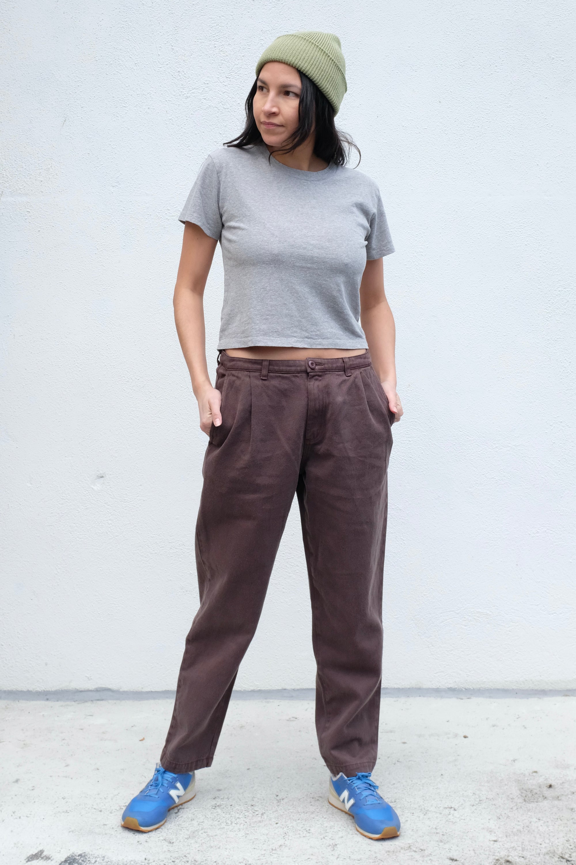 Jungmaven Cropped Lorel Tee / Athletic Grey