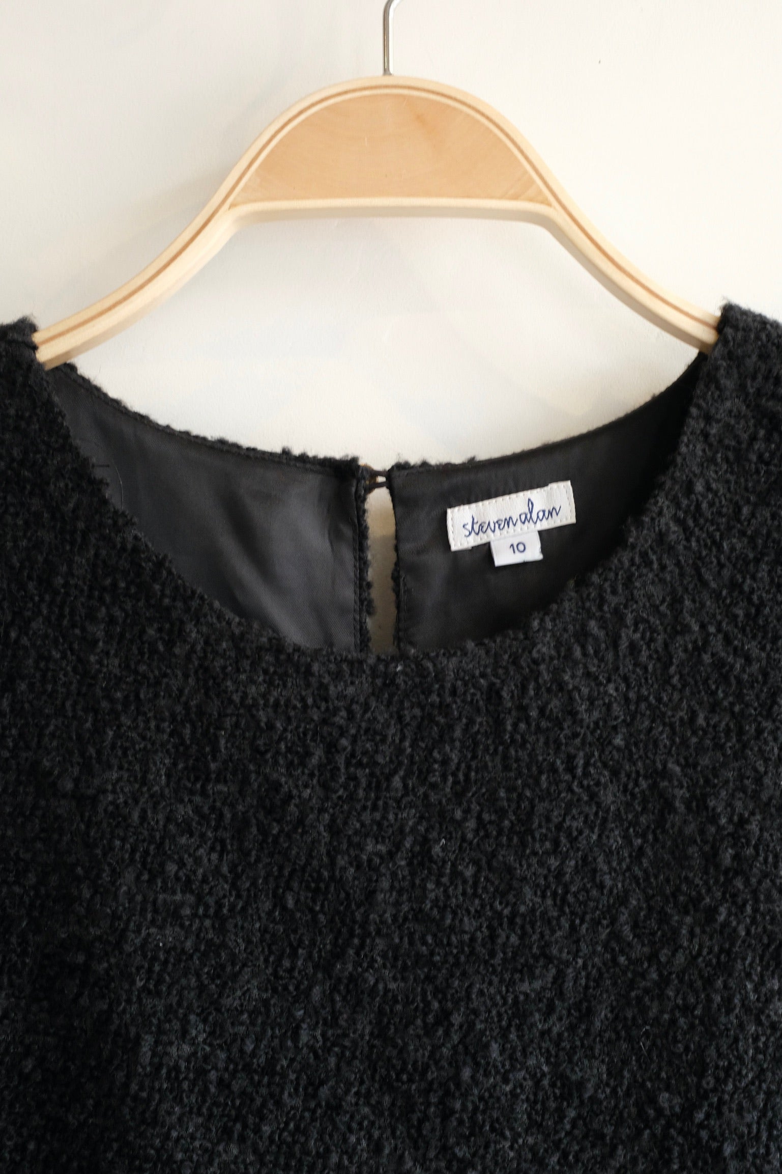 Pre-Loved / Steven Alan Wool Bouclé Dominga Dress / Black