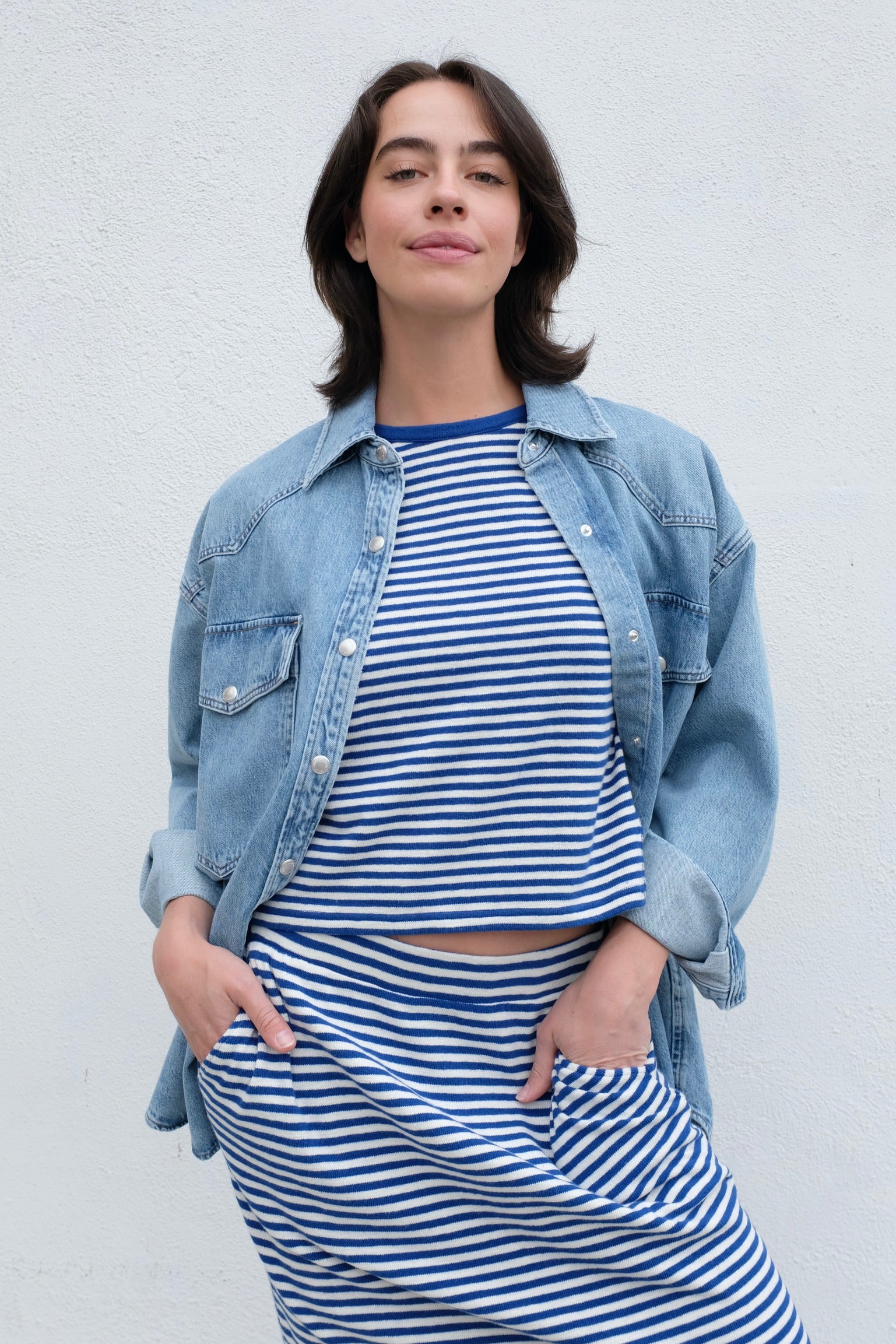 Le Bateau Tee / Cobalt+Cream Stripe