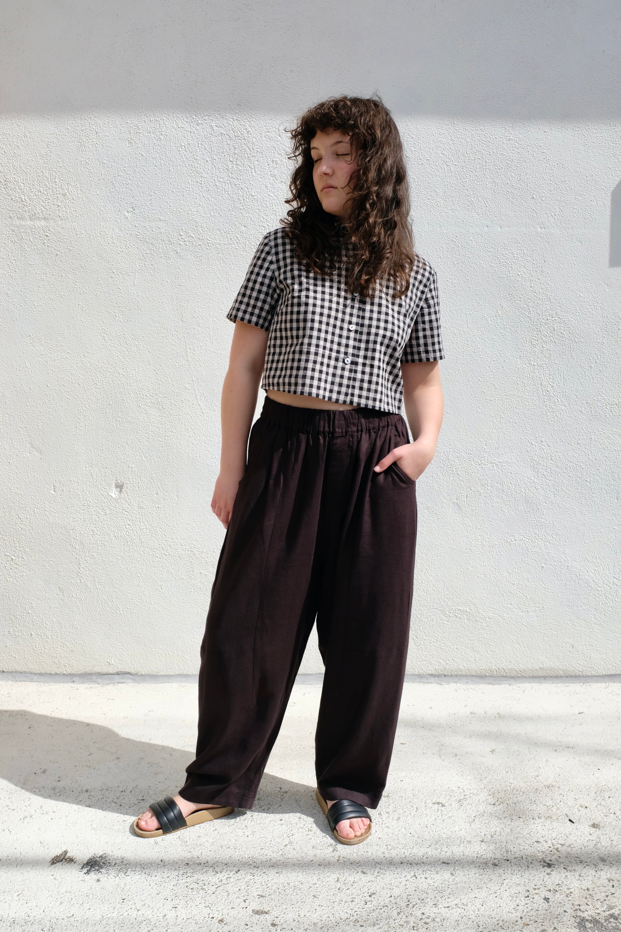 7115 by Szeki Cropped Shirt / Gingham
