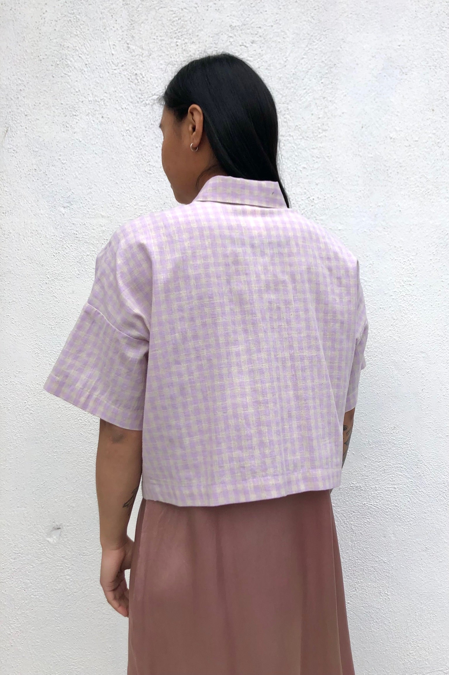 Eve Gravel Loounie Shirt / Naturel+Lilas