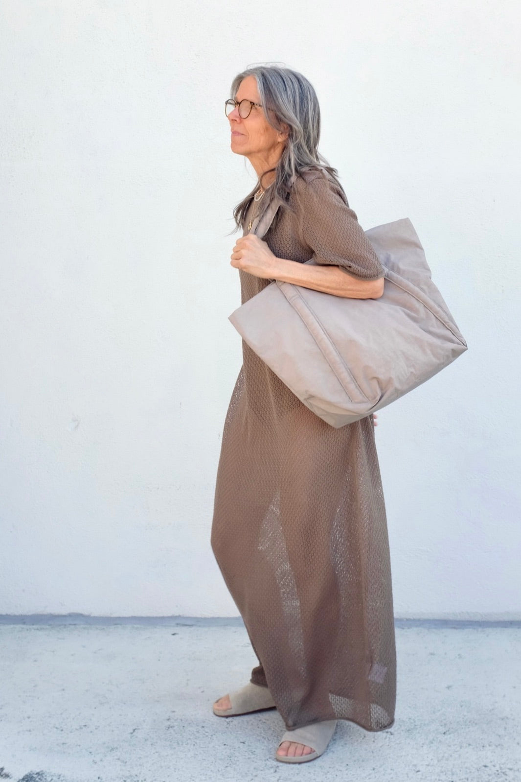 Lauren Manoogian Pointelle Dress / Earth