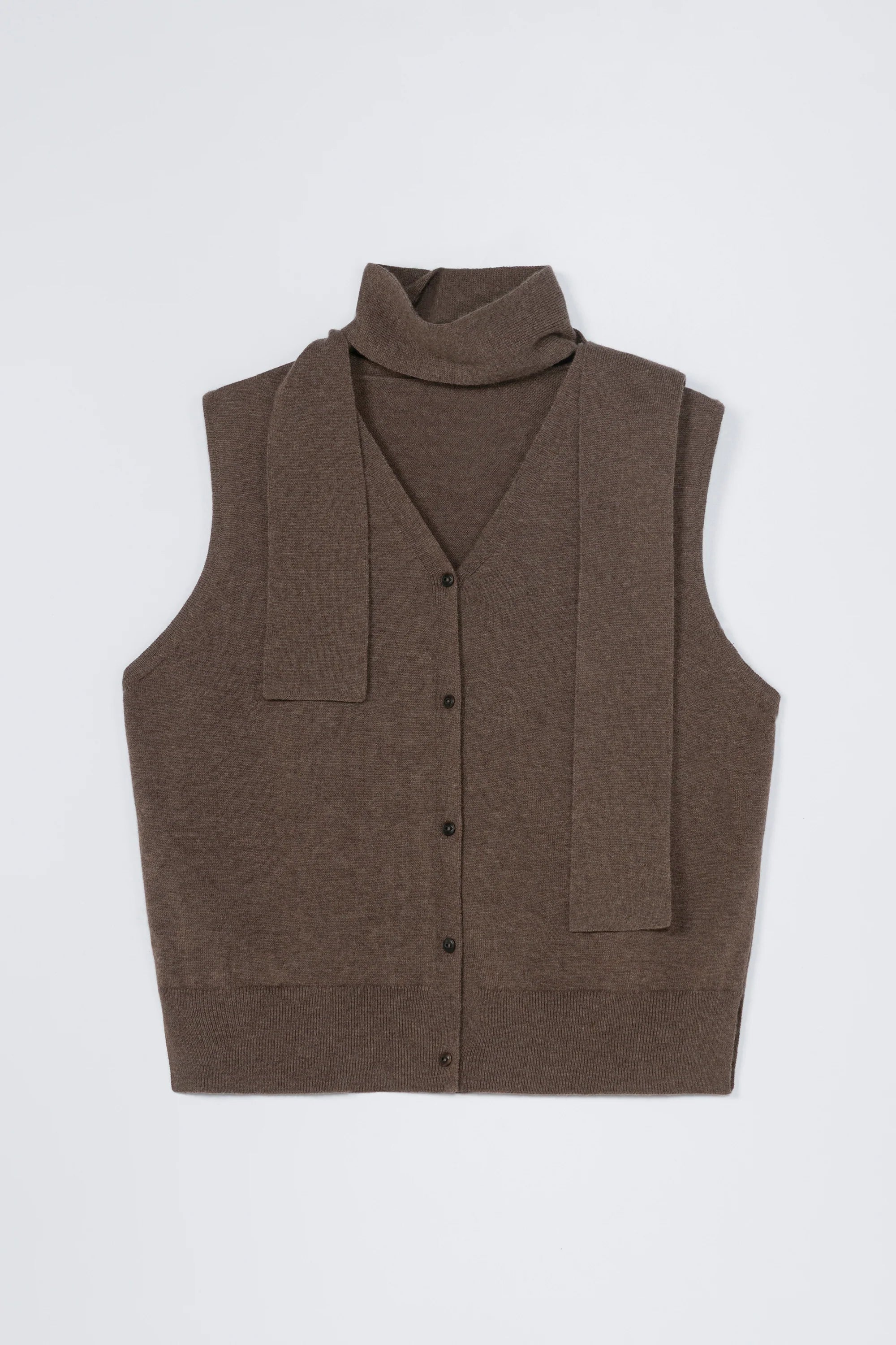Cordera Merino Wool Lace Waistcoat / Taupe