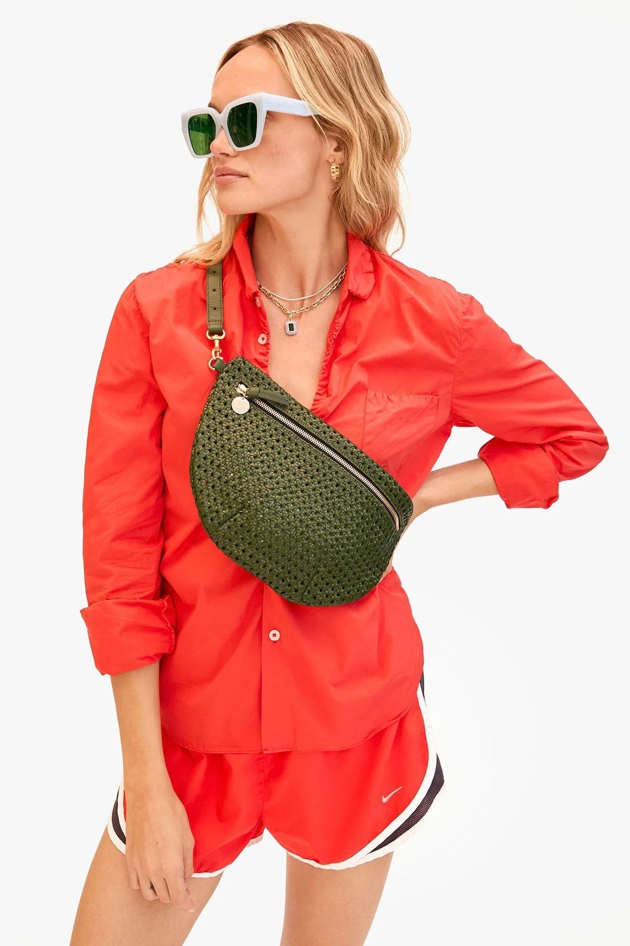 Clare V. Grande Fanny / Army Rattan
