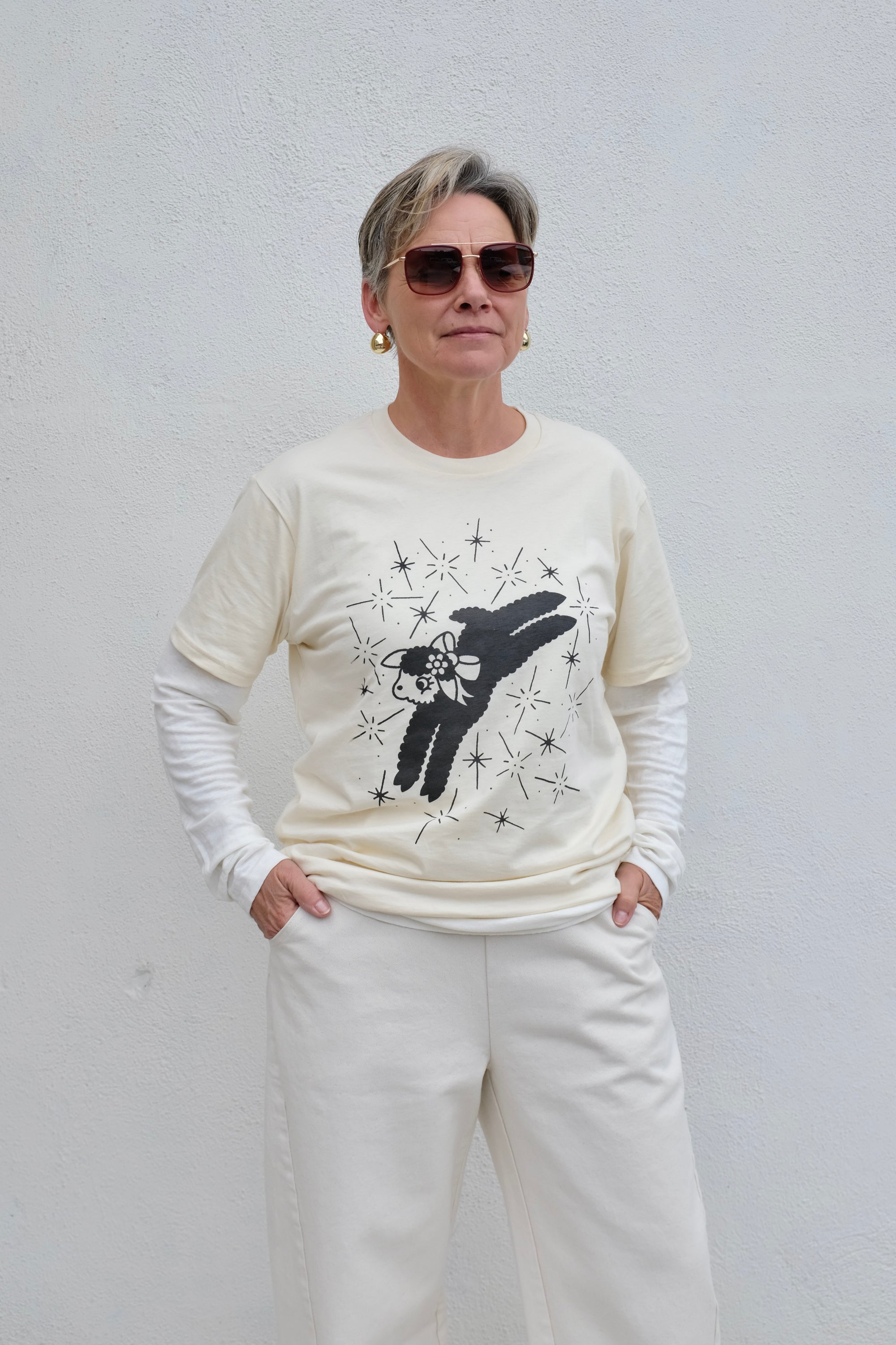 Yarrow Goods Little Lamb Unisex Tee / Cream