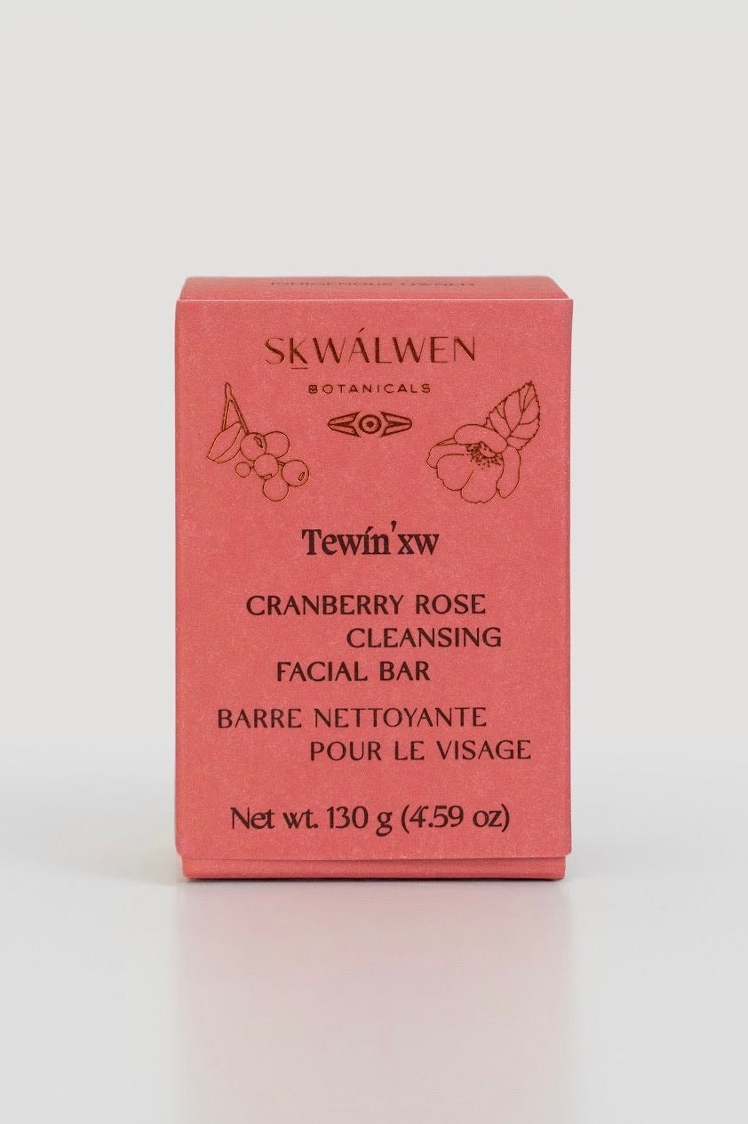 Skwalwen Botanicals Tewin'xw Cranberry Rose Cleansing Facial Bar