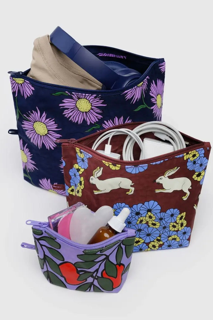 Baggu Go Pouch Set / Night Orchard