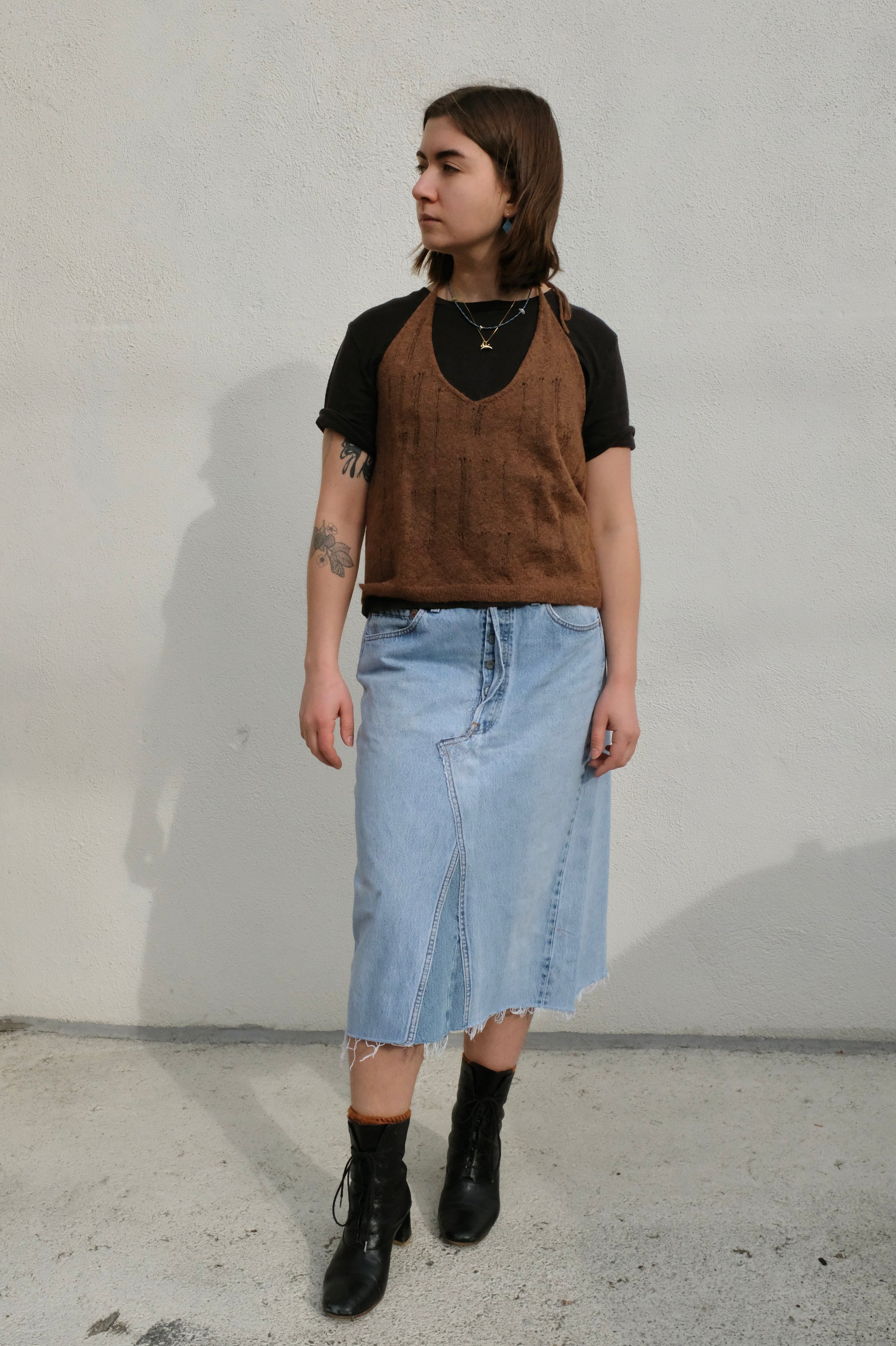 B sides Vintage Insert Skirt / Vintage Indigo