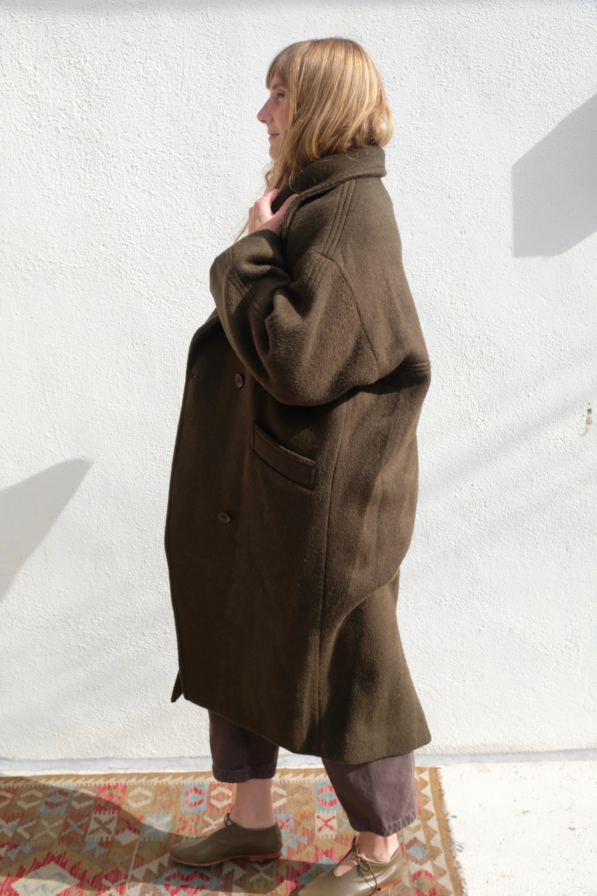 Oversized Wool Coat / Deep Olive