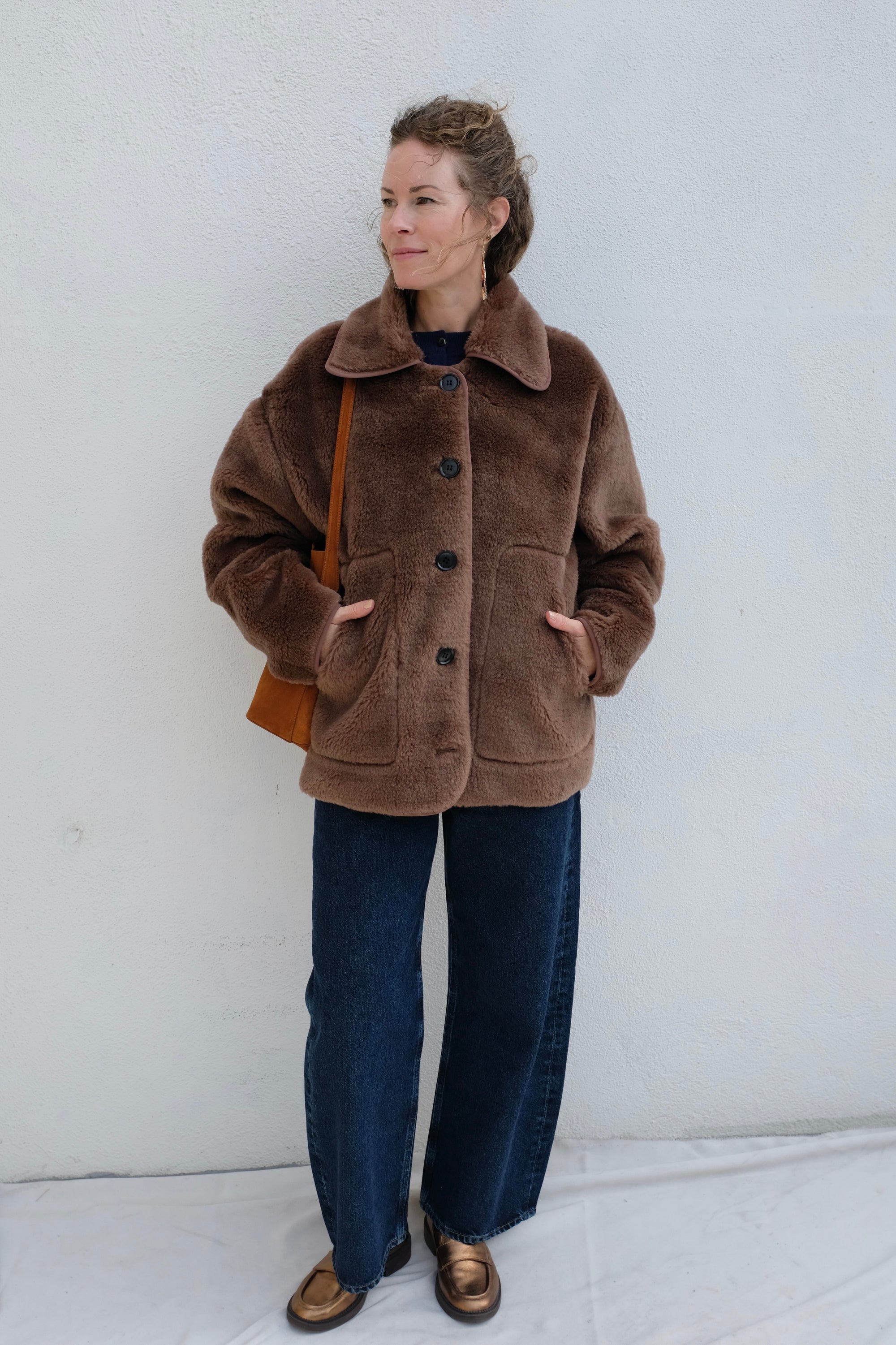 Astrid Sherpa Jacket / Warm Brown