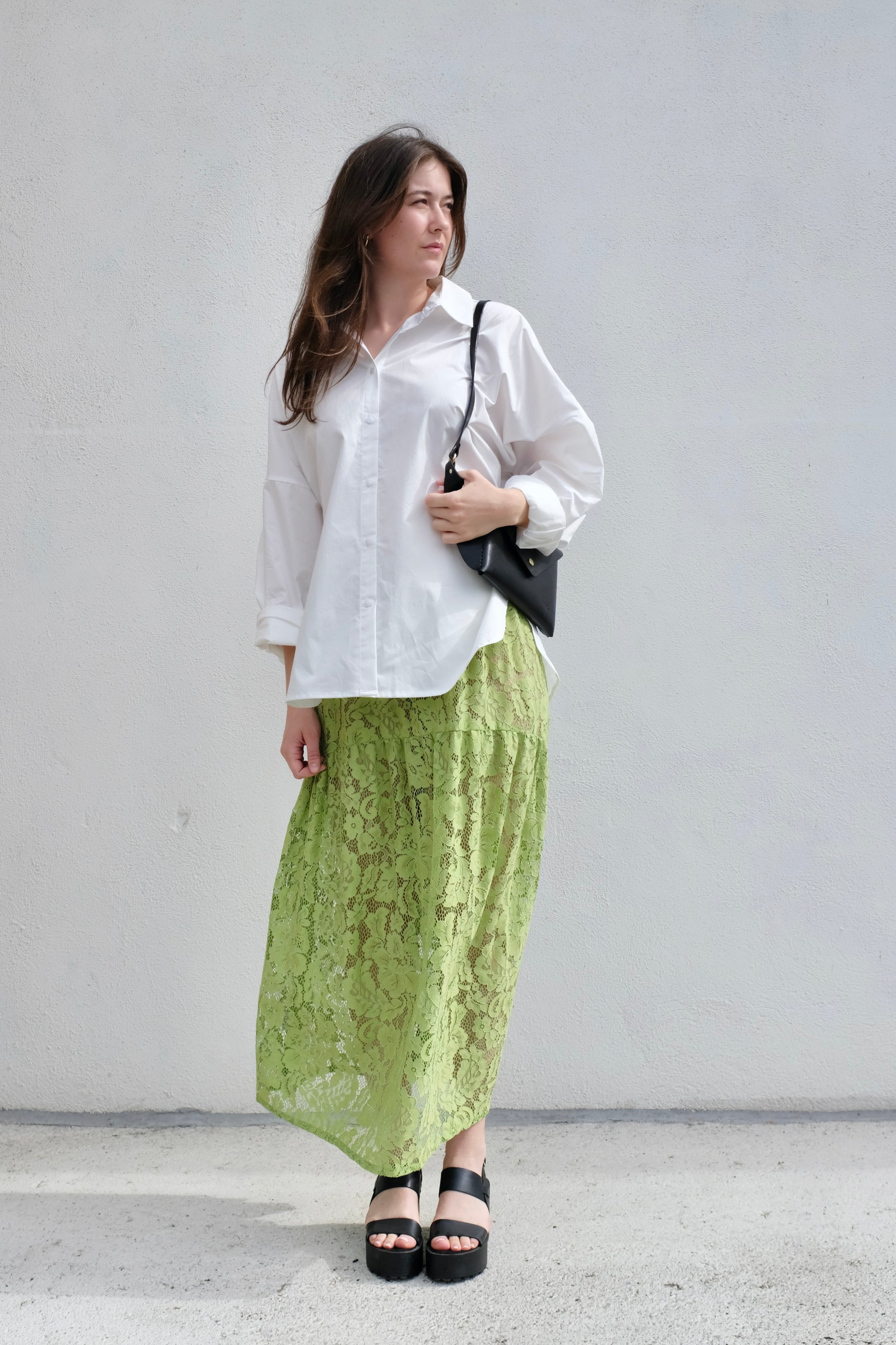 A Bronze Age Field Skirt / Lime Lace