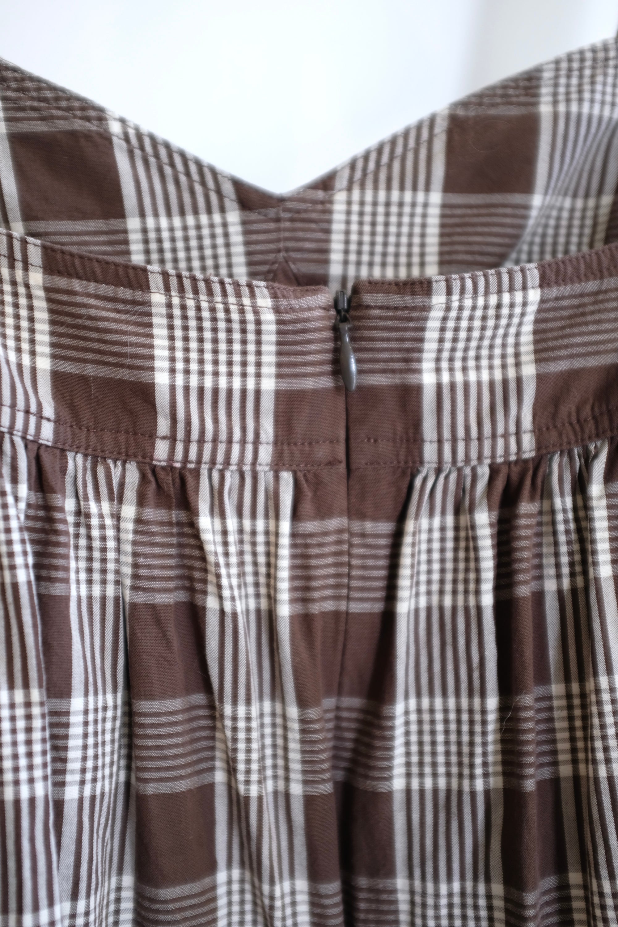 Pre-loved / Caron Callahan Danya Dress Chocolate Plaid Dress / Size 10