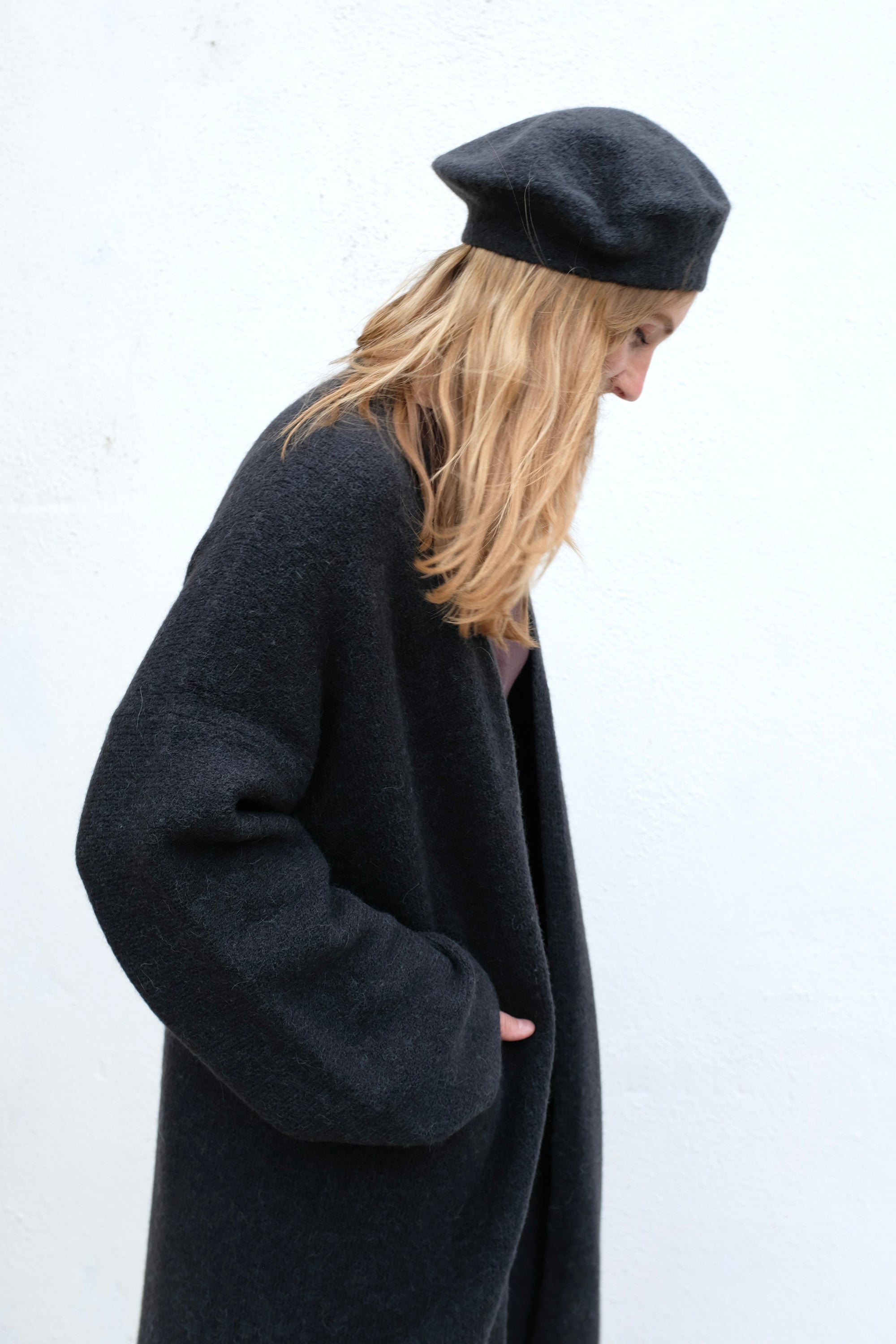 Lauren Manoogian Long Open Cardigan / Ink