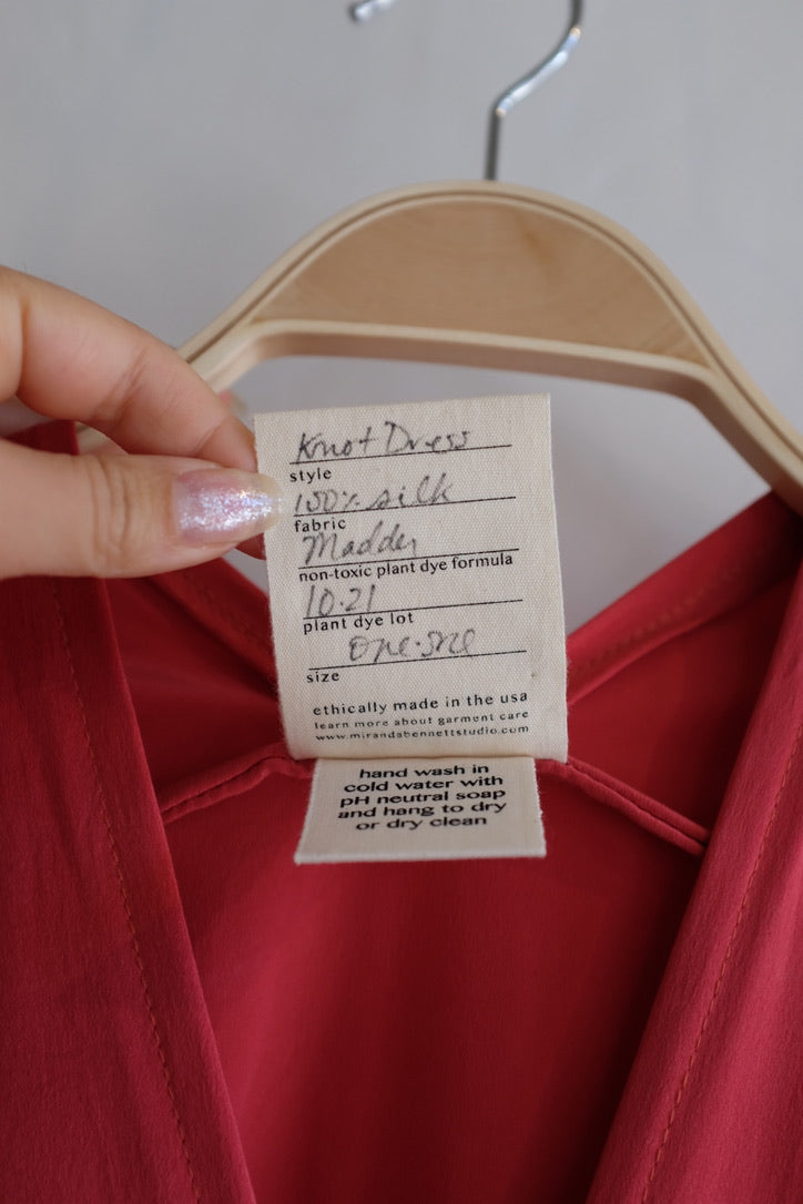 Pre-loved / Miranda Bennet Silk Charmeuse Knot Dress / One Size