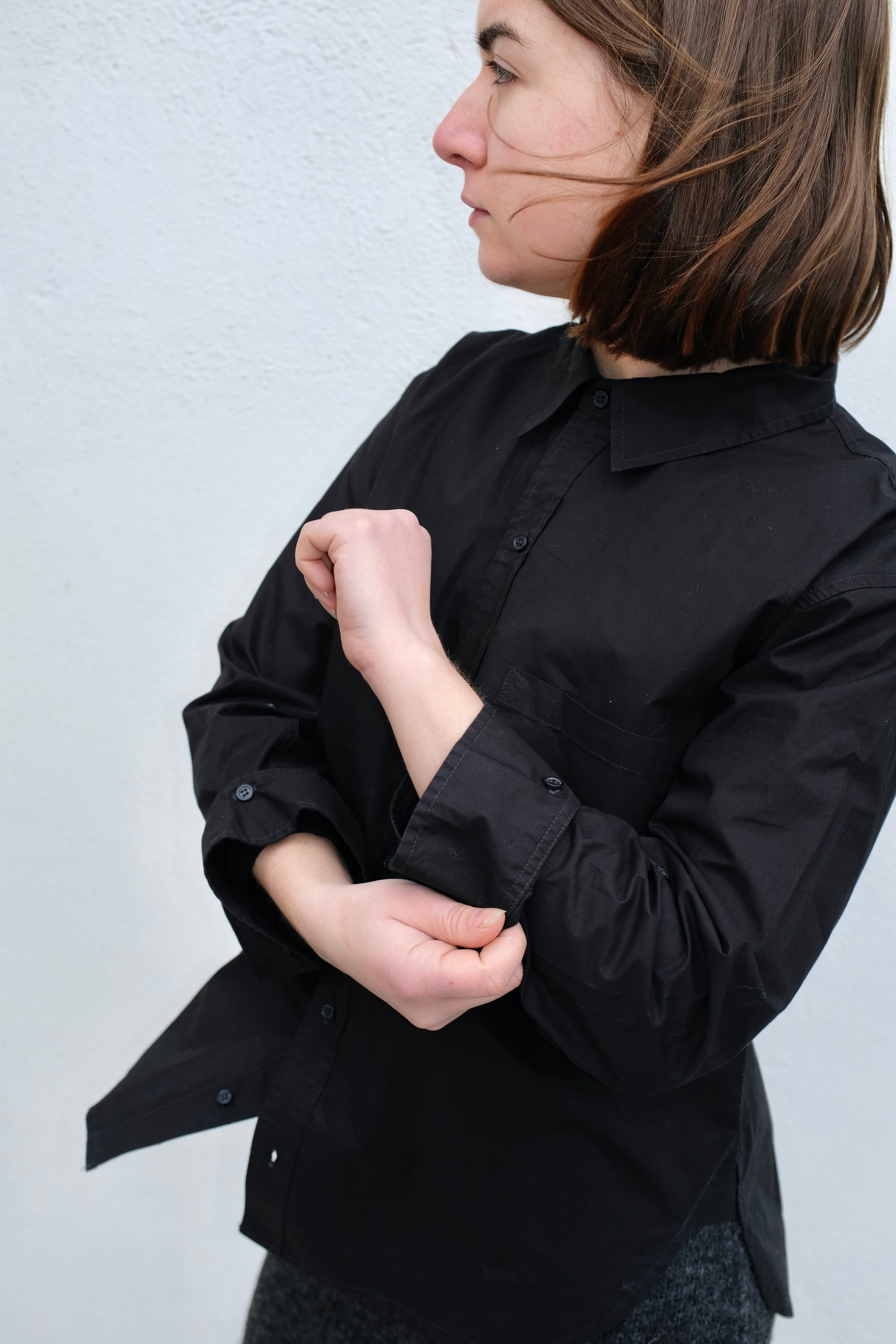 Citizens of Humanity Kayla Shrunken Shirt / Black
