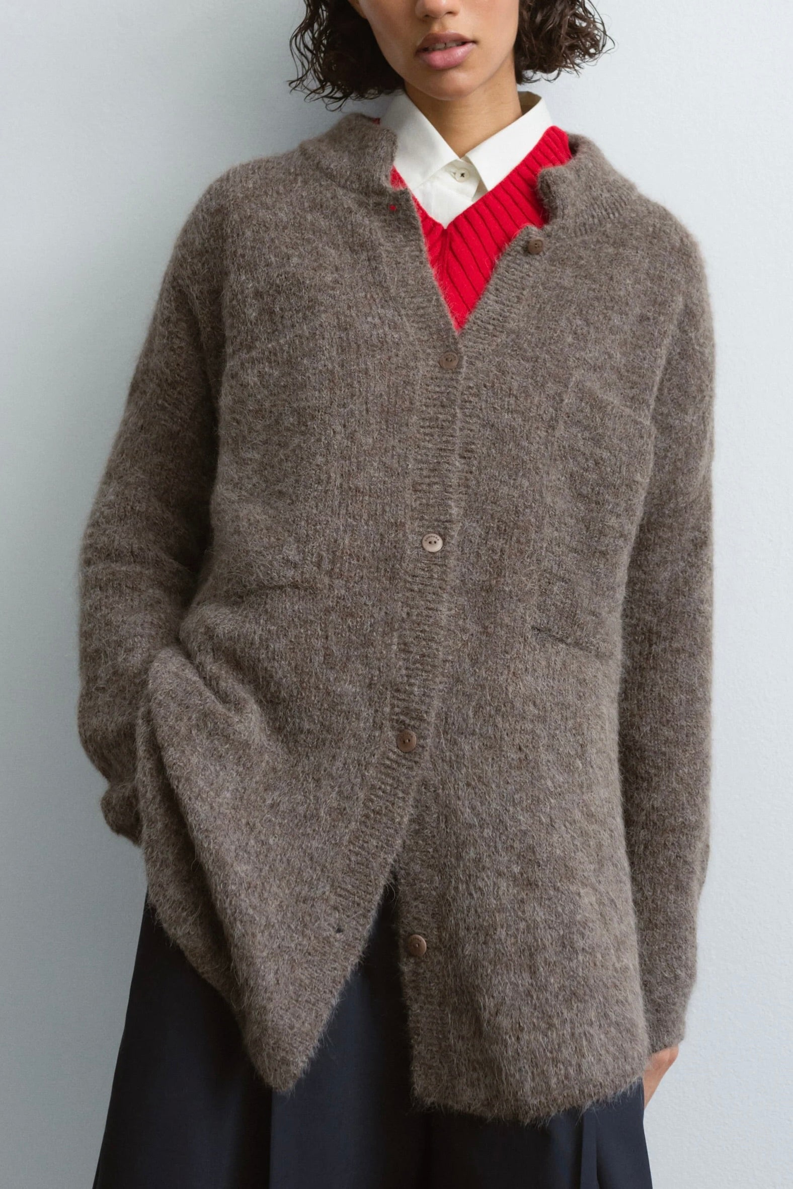 CORDERA Suri Polo Cardigan / Taupe