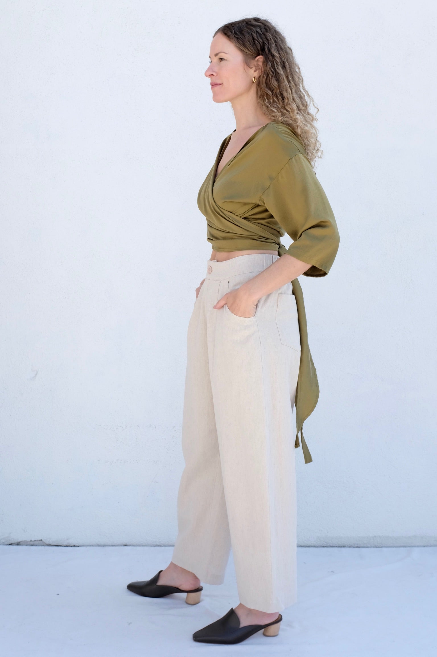 Miranda Bennett Wrap Top Silk Charmeuse / Pericón & Iron