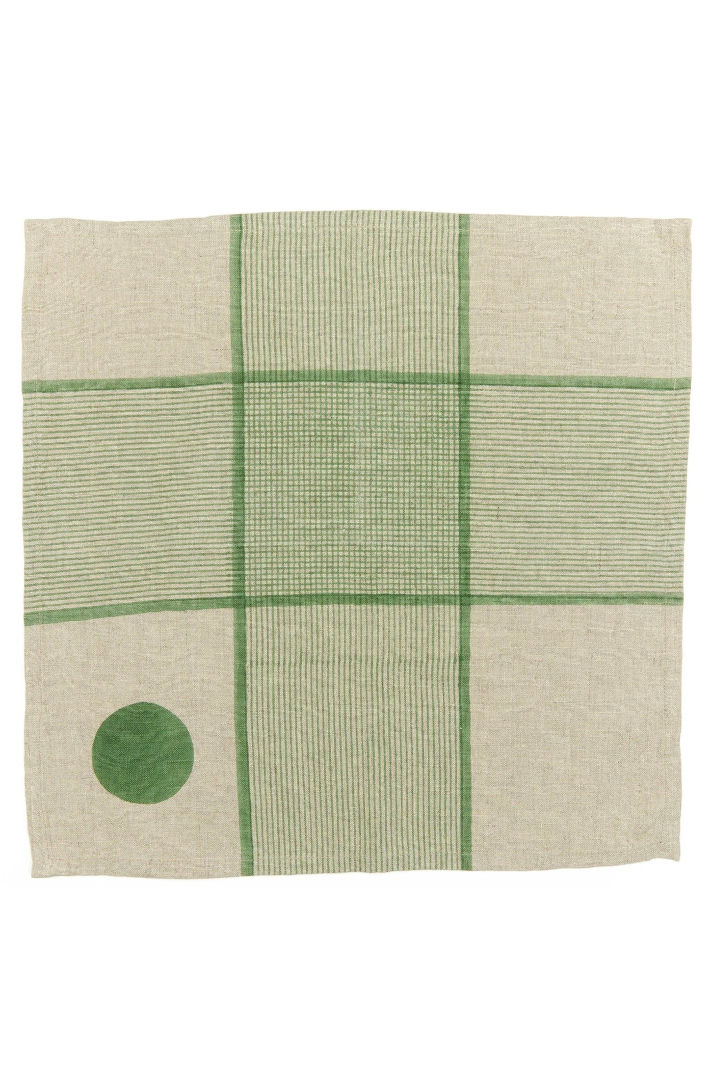 Block shop Plaid Napkin Set / Basil
