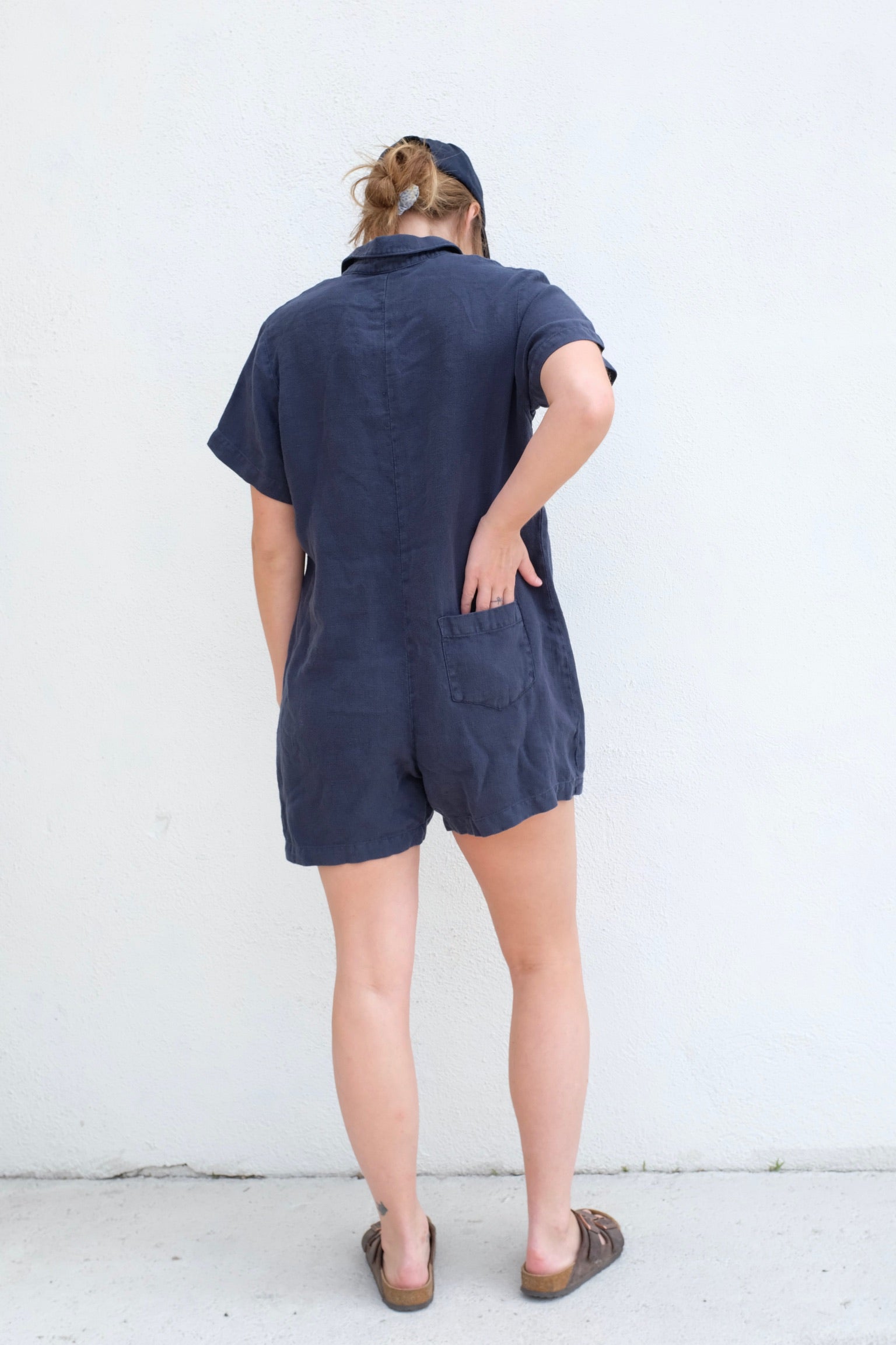 Jungmaven Stillwater Polo Romper / Navy