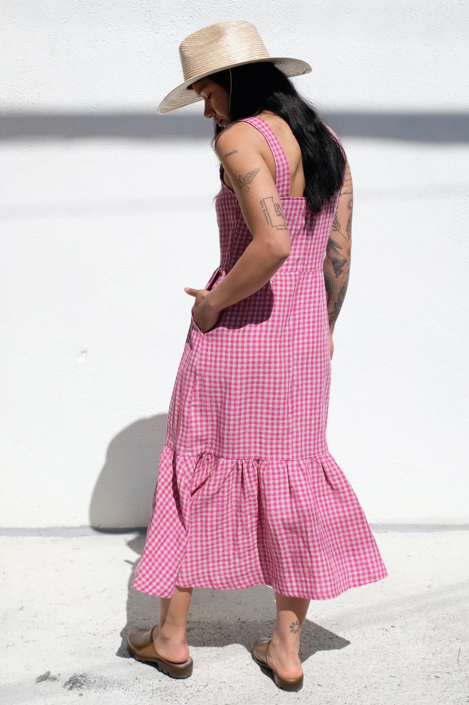 Allison WOnderland Calista Dress / Pink Gingham