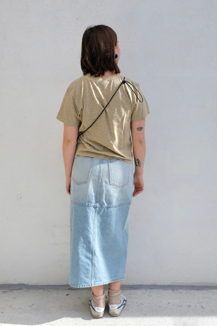 Jungmaven Heathered Cropped Lorel Tee / Desert Khaki