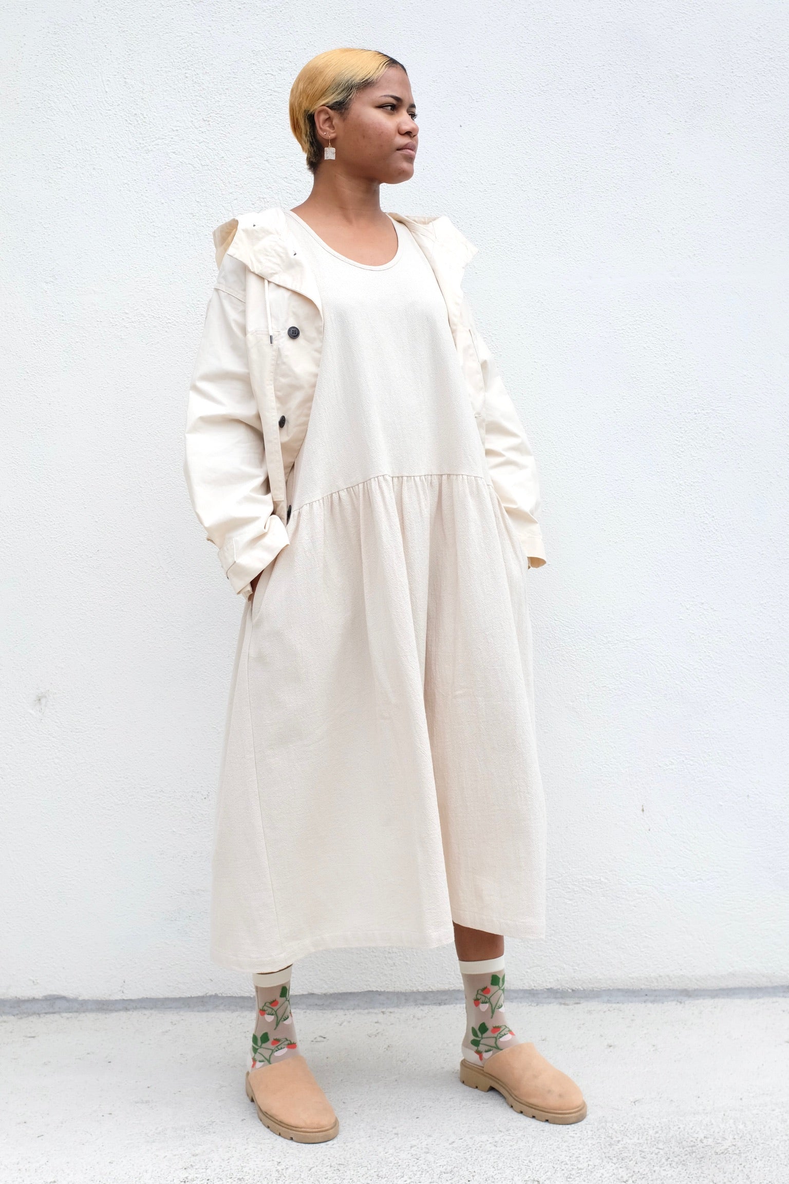 Black Crane TANK Dress FW / Ivory