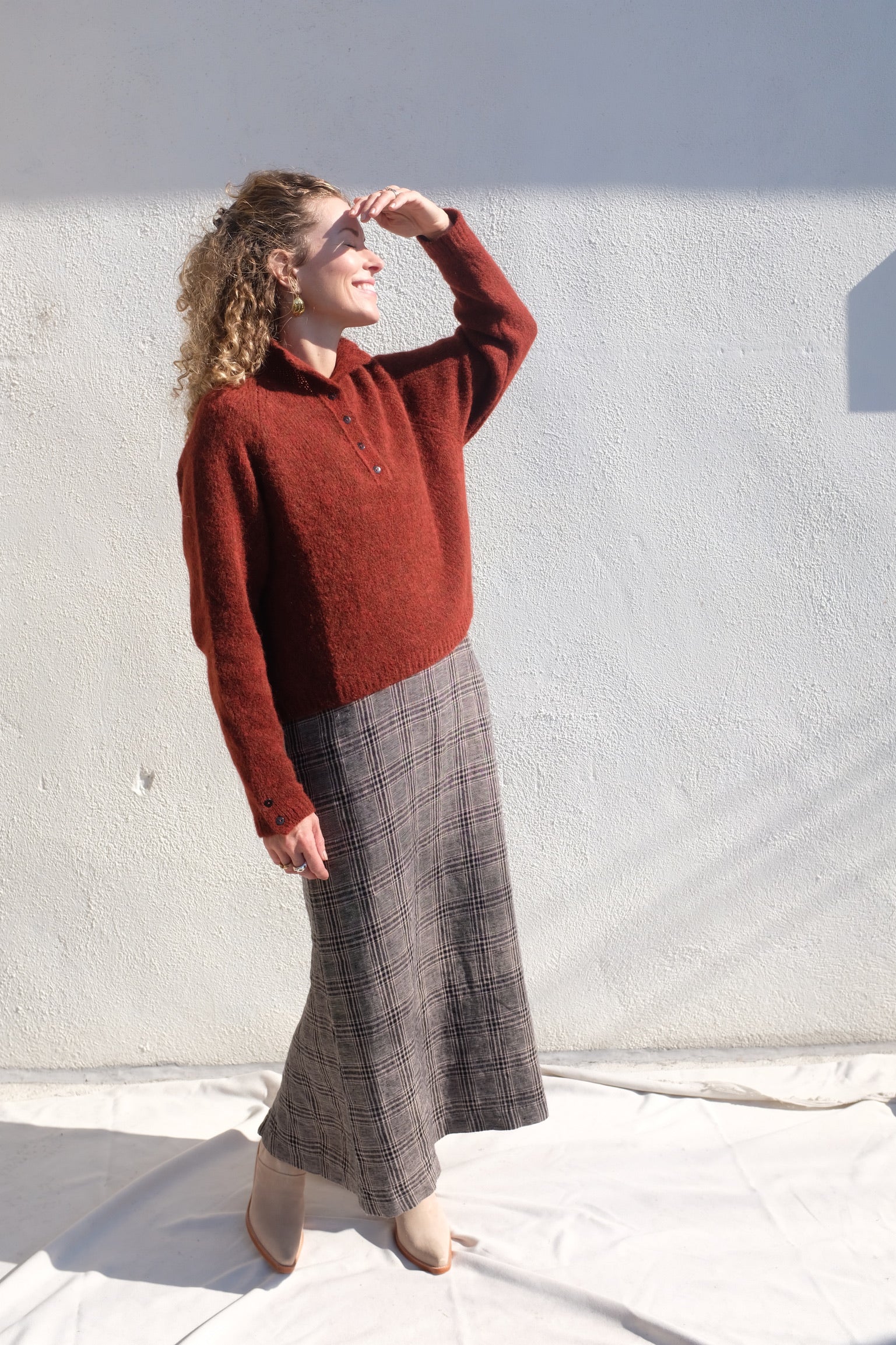 Heidi Dress / Grey Plaid