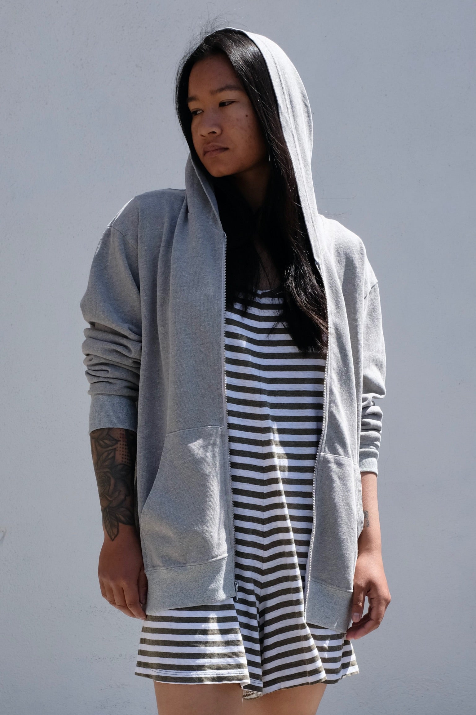 Aptos Ranch Hooded Zip Heather / Athletic Gray