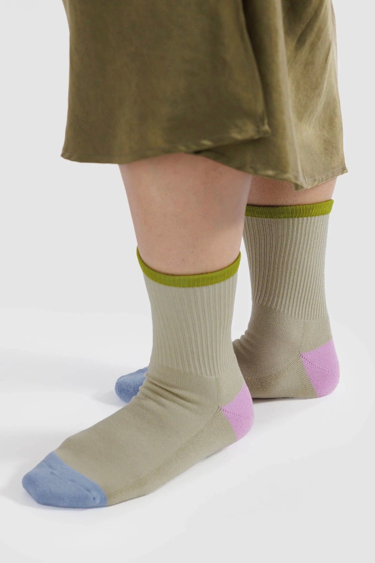 BAGGU Ribbed Sock / Stone Mix