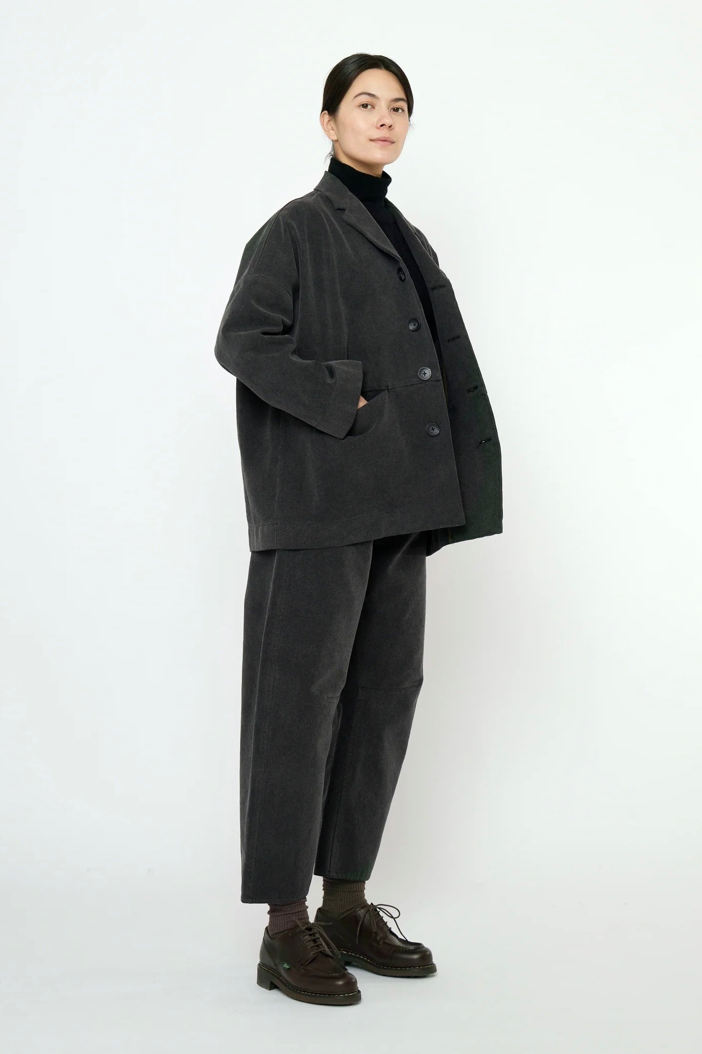 7115 by Szeki Oversized Blazer / Washed Black
